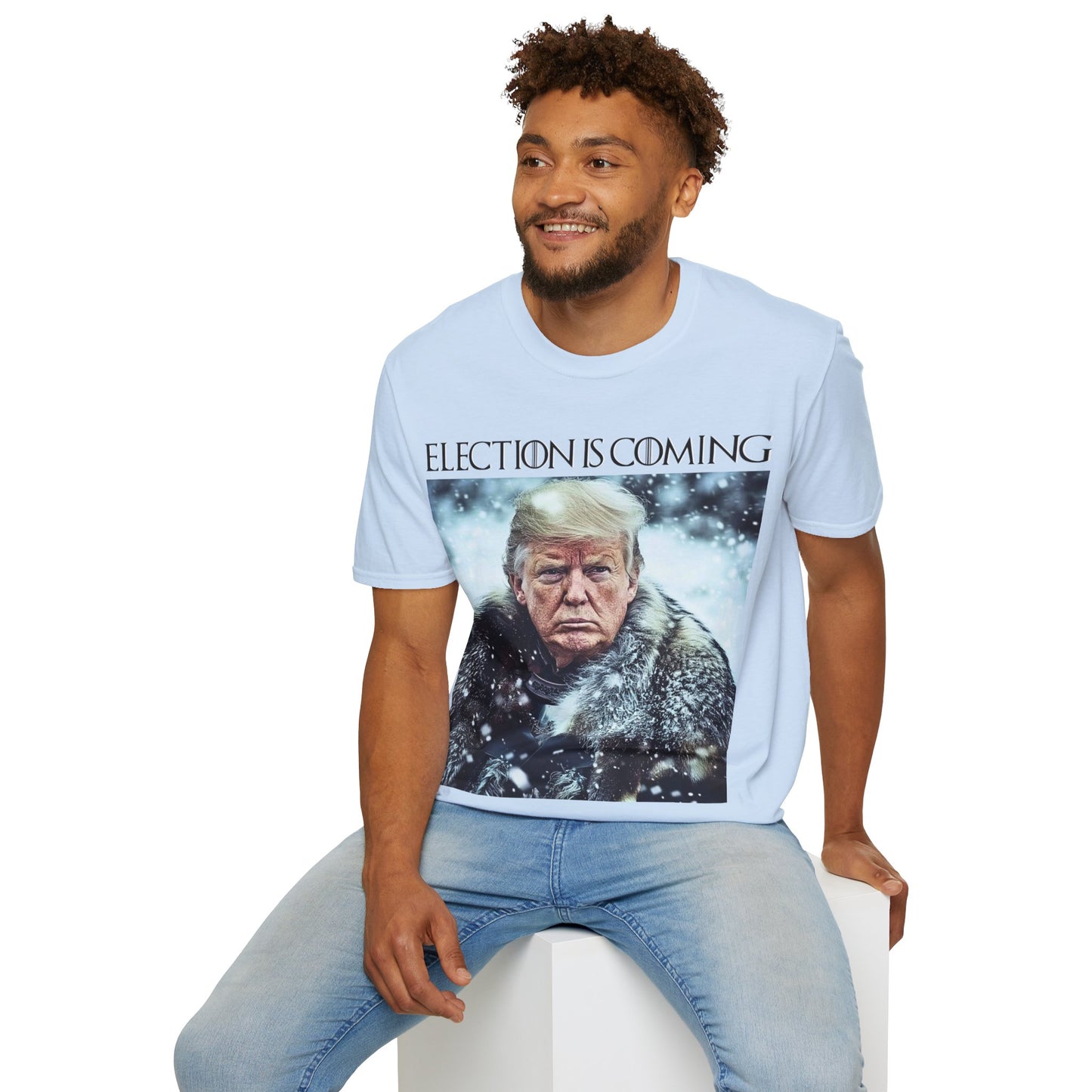 Donald Trump Election Is Coming Again T-shirt Light Blue