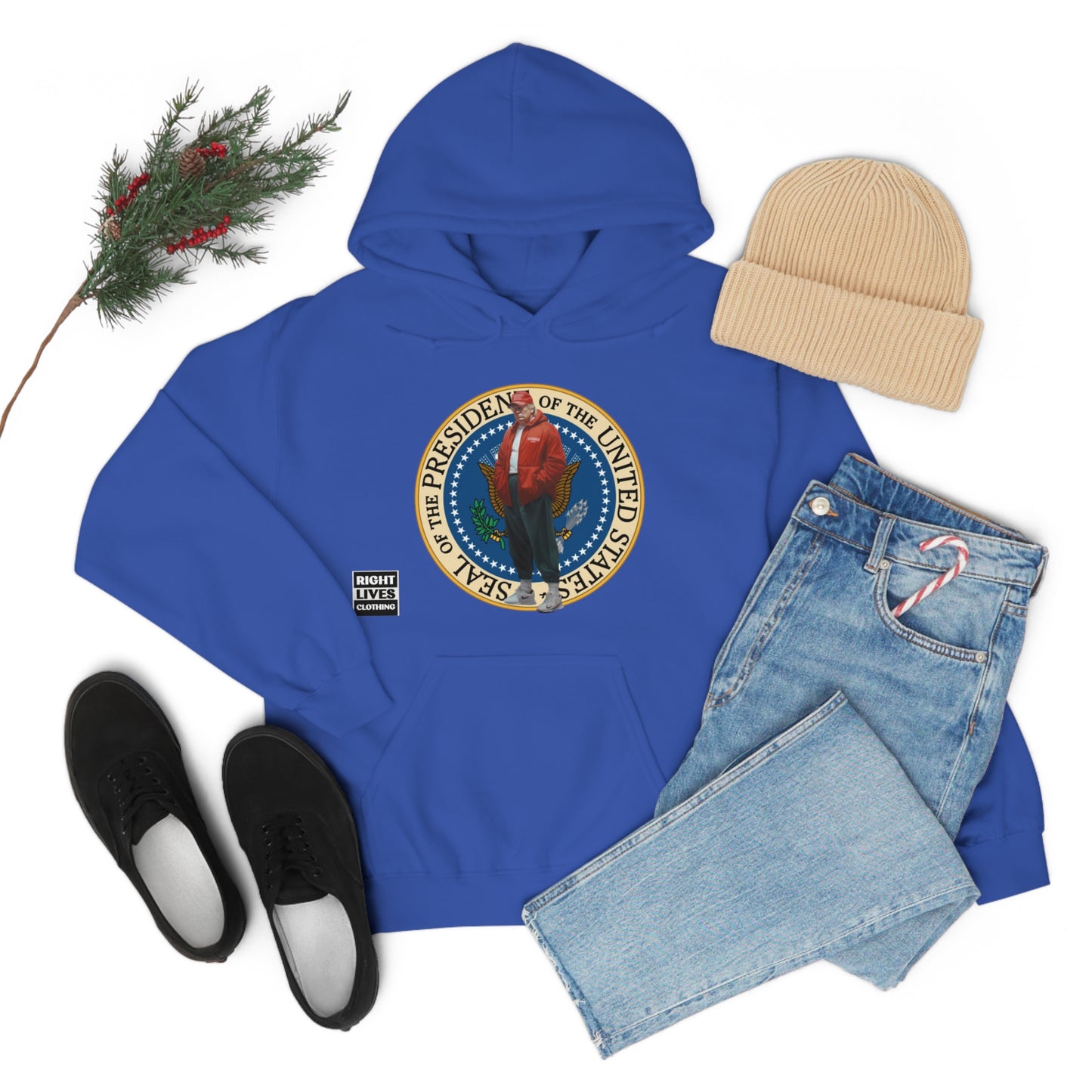 Donald Trump Street Pressy Seal Heavy Blend™ Hoodie