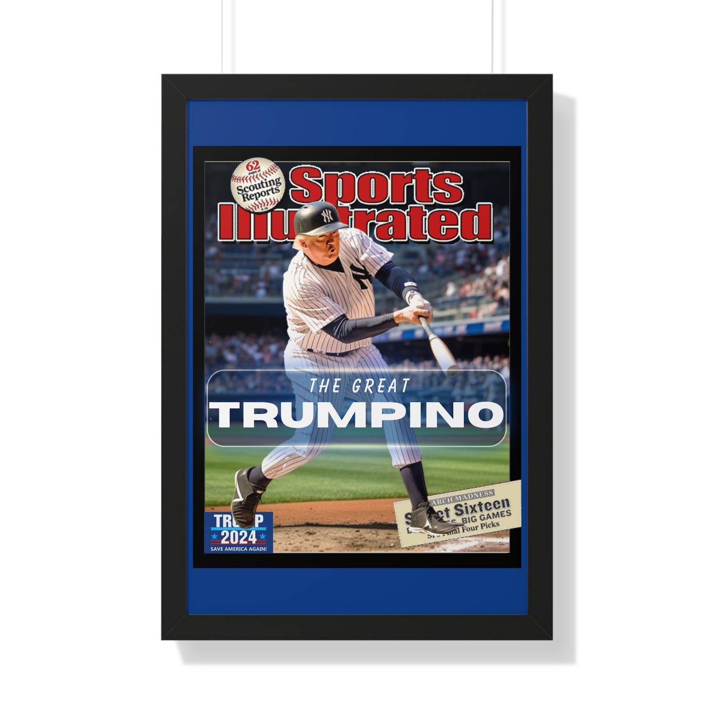 Donald Trump HomeRun Framed Vertical Poster