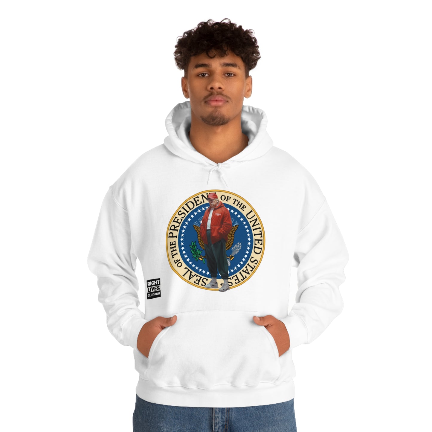Donald Trump Street Pressy Seal Heavy Blend™ Hoodie