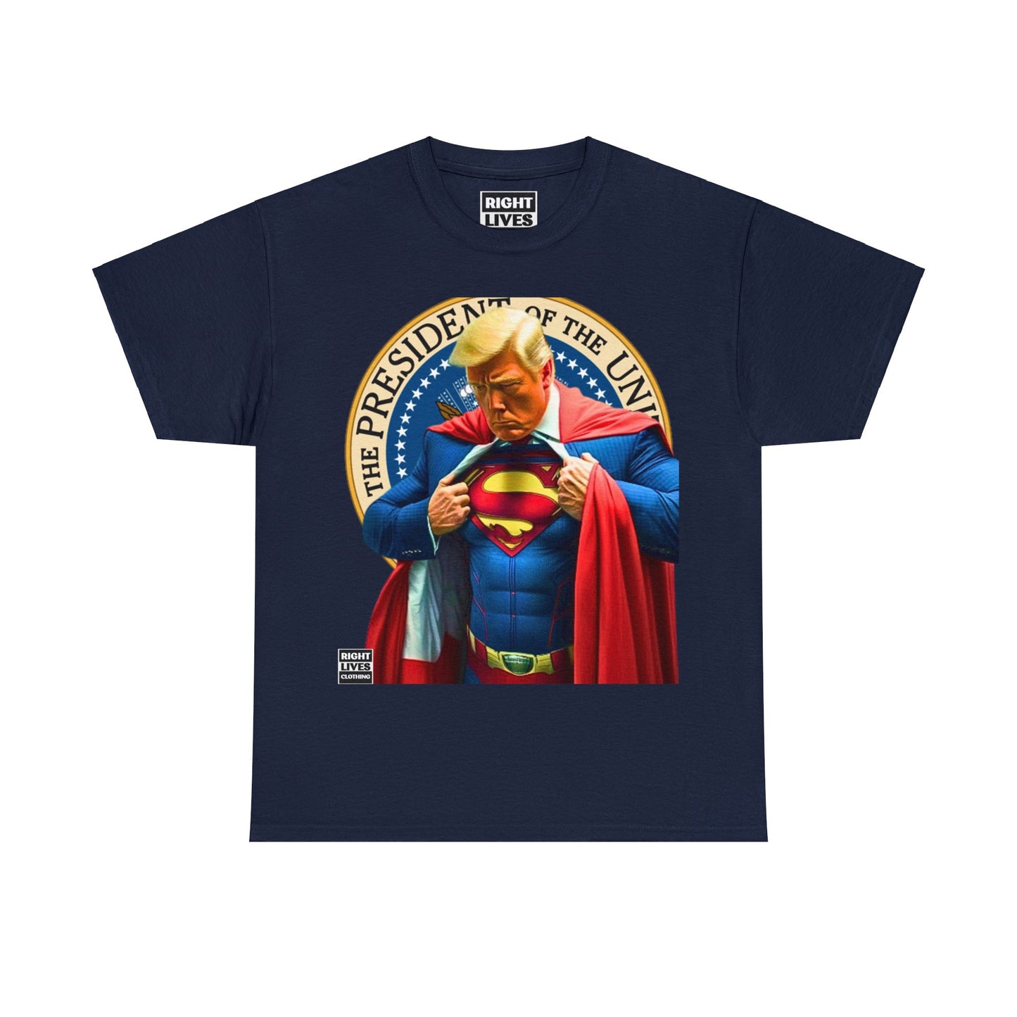 Super Donald Trump Pres Seal - Unisex Heavy Cotton Tee