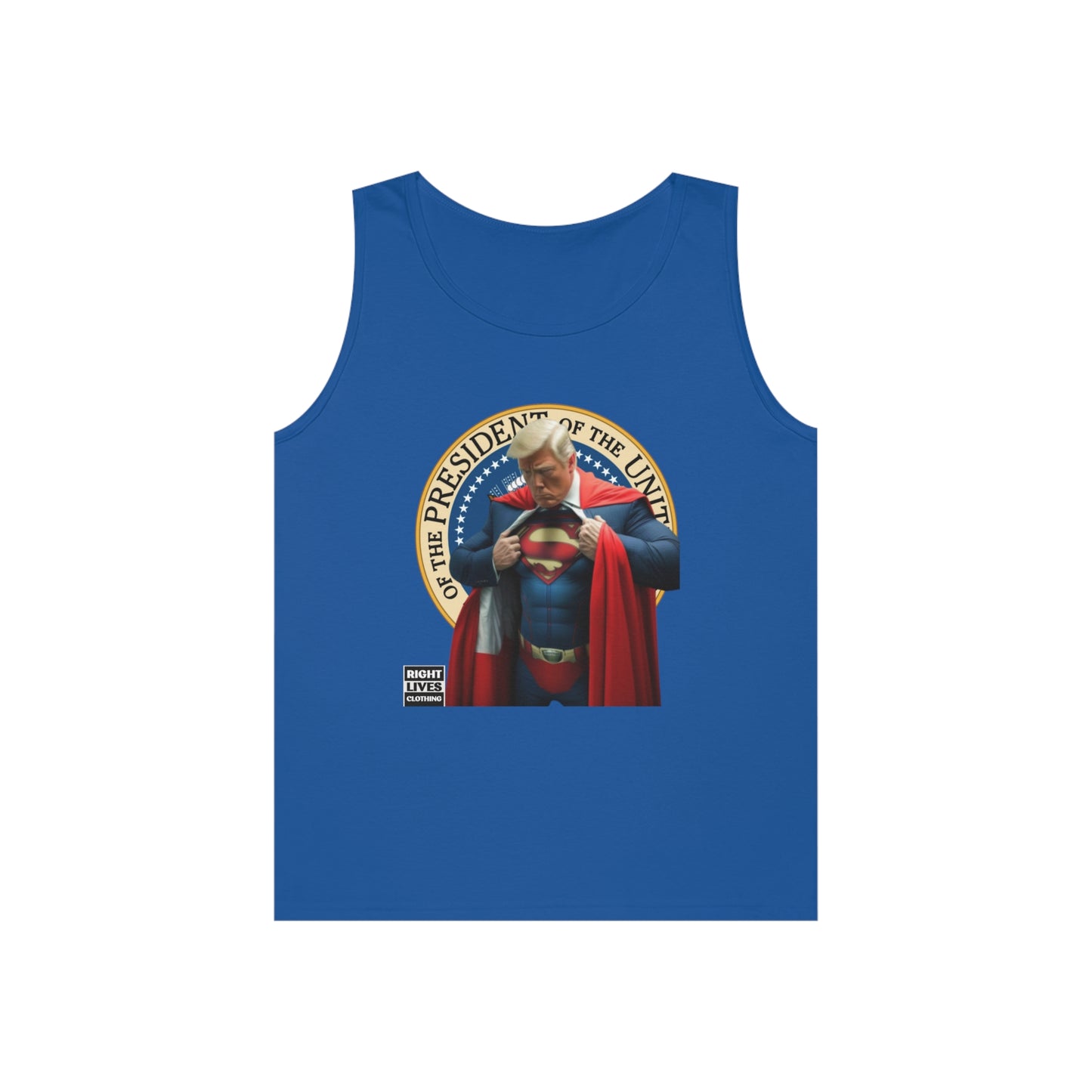 Super Donald Trump Pressy Seal Cotton Tank Top