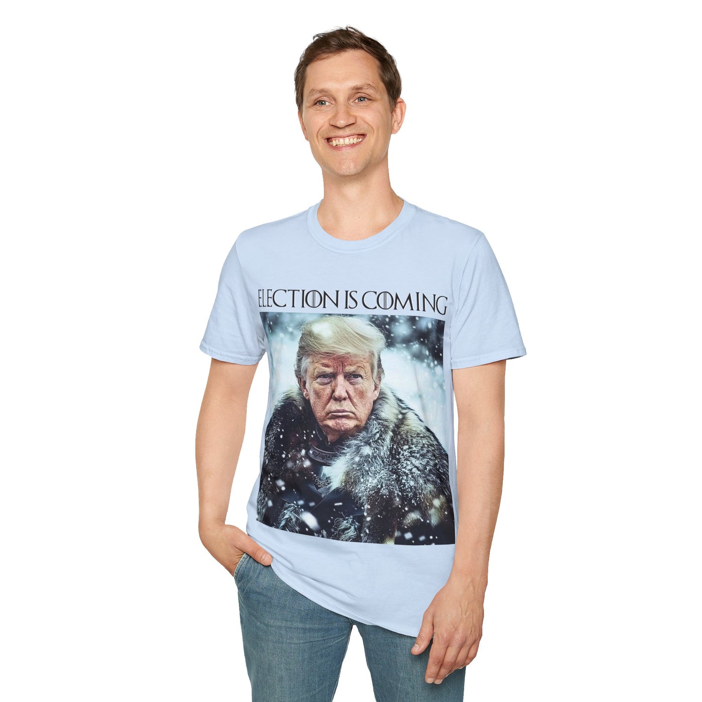 Donald Trump Election Is Coming Again T-shirt Light Blue