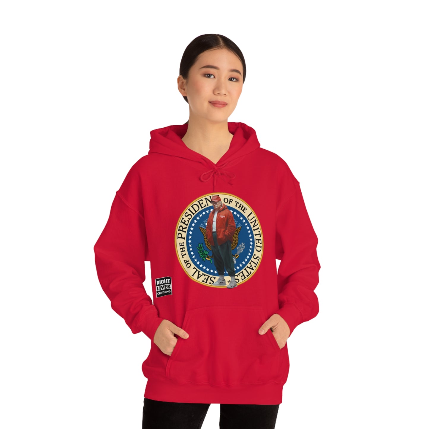 Donald Trump Street Pressy Seal Heavy Blend™ Hoodie