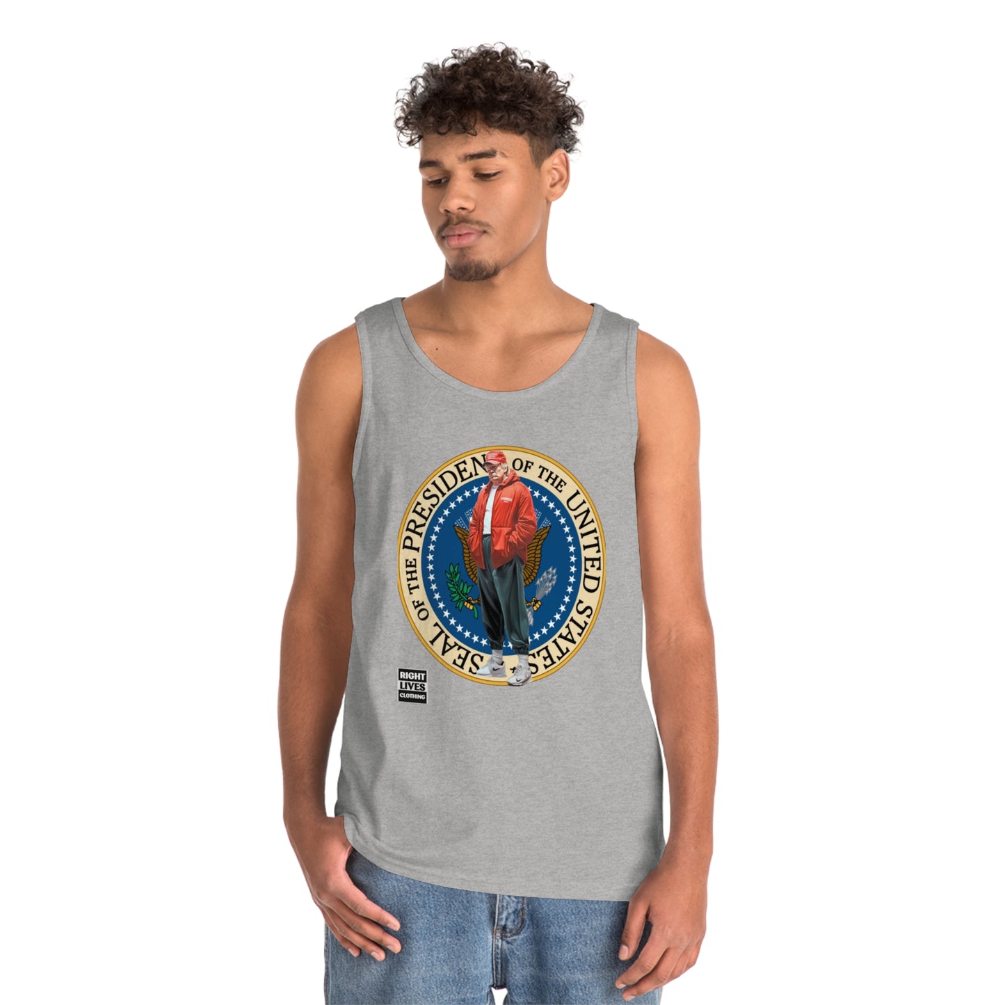 Supreme Donald Trump Pressy Seal Cotton Tank Top