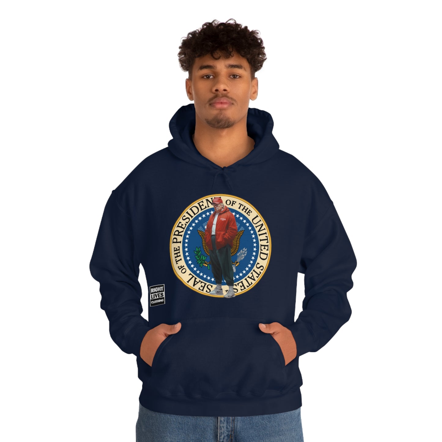 Donald Trump Street Pressy Seal Heavy Blend™ Hoodie