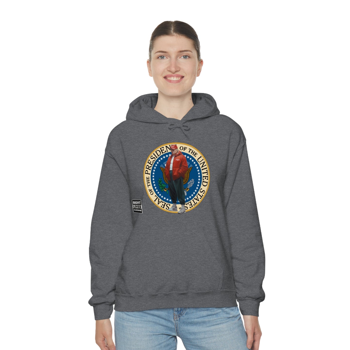 Donald Trump Street Pressy Seal Heavy Blend™ Hoodie