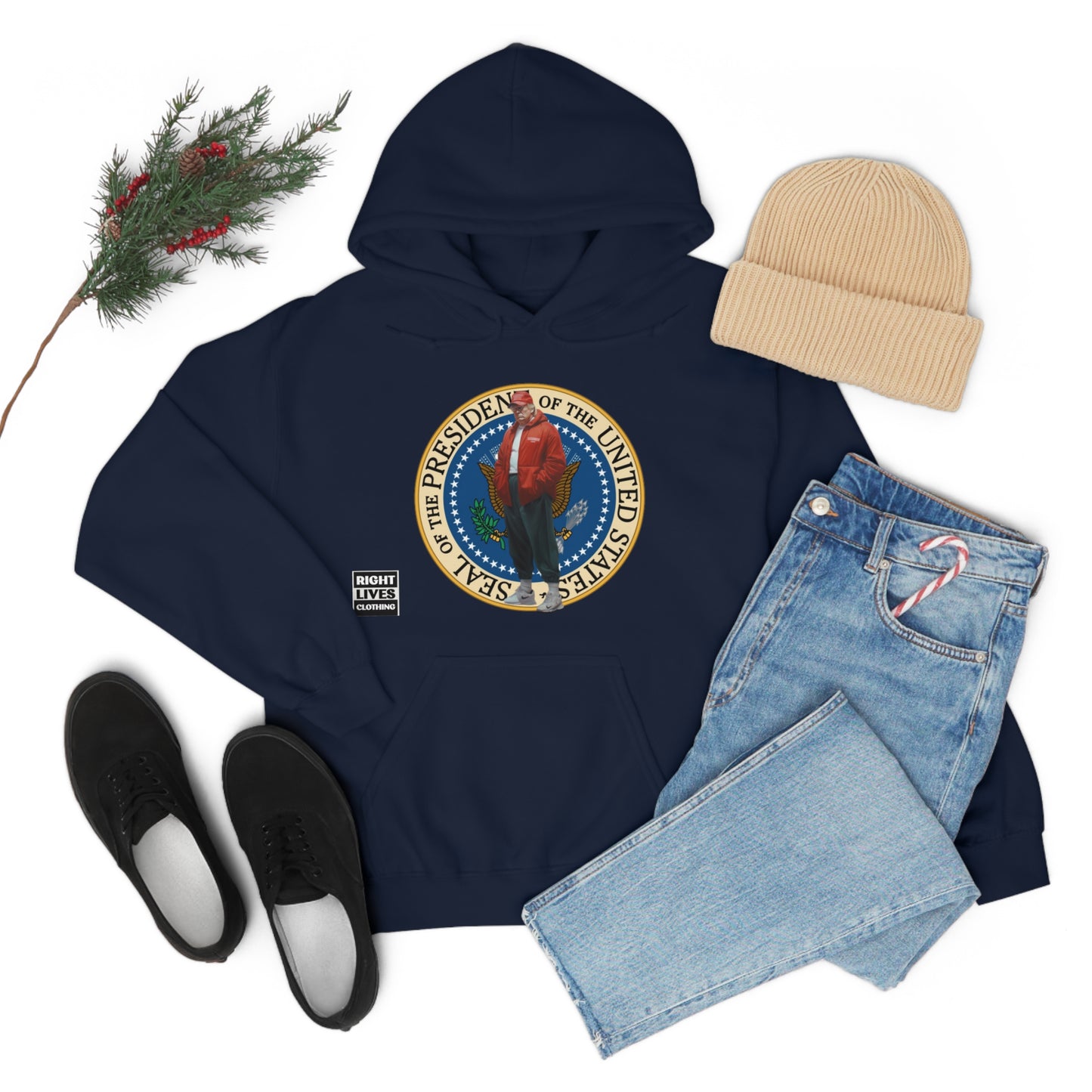 Donald Trump Street Pressy Seal Heavy Blend™ Hoodie