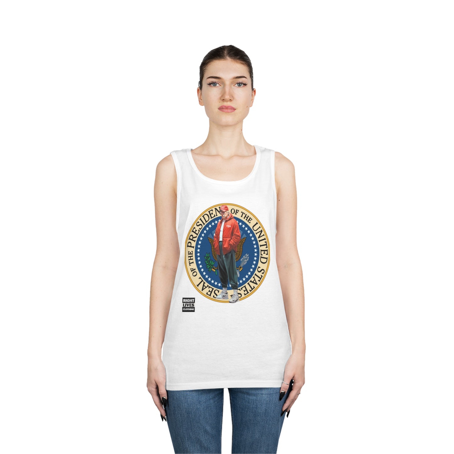 Supreme Donald Trump Pressy Seal Cotton Tank Top
