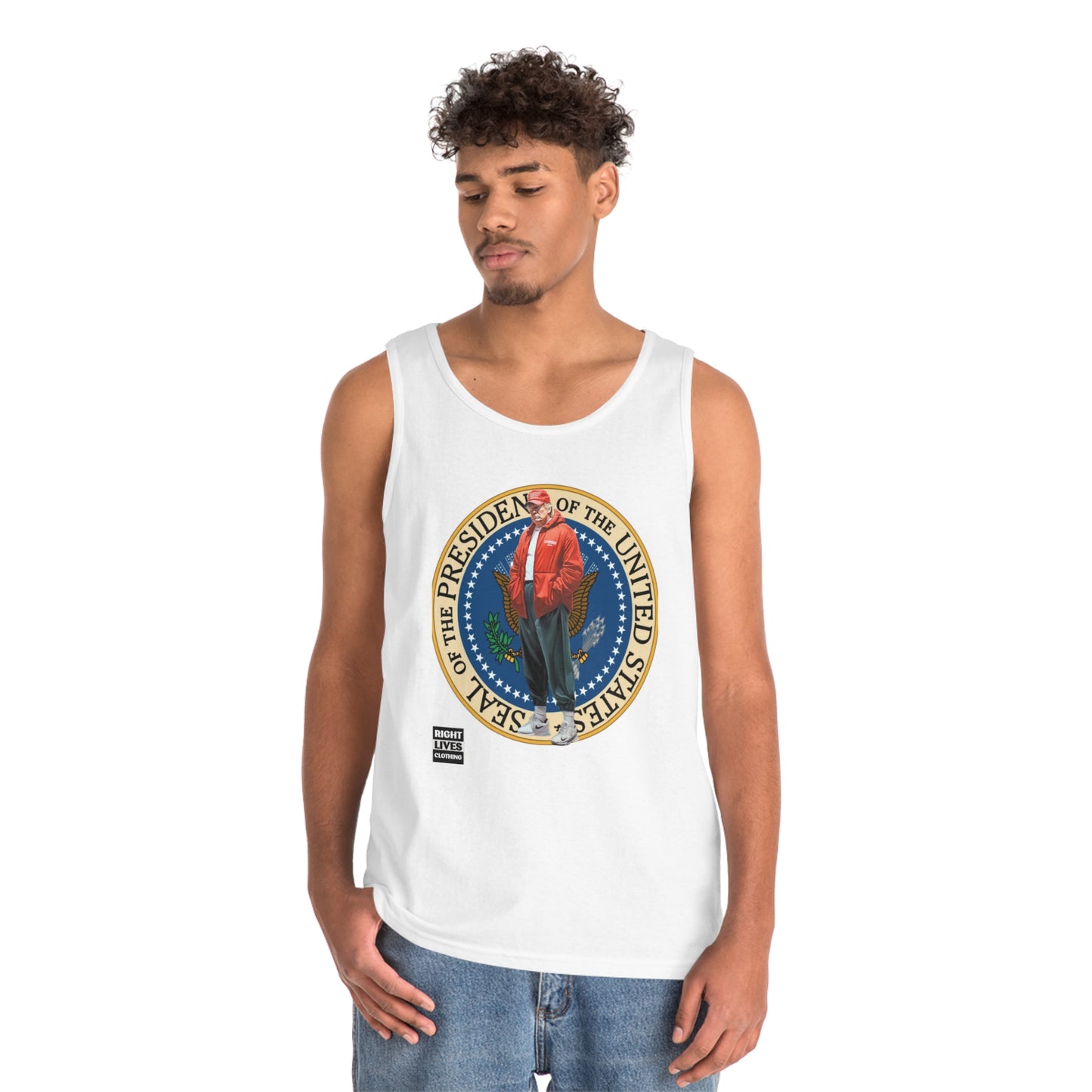 Supreme Donald Trump Pressy Seal Cotton Tank Top