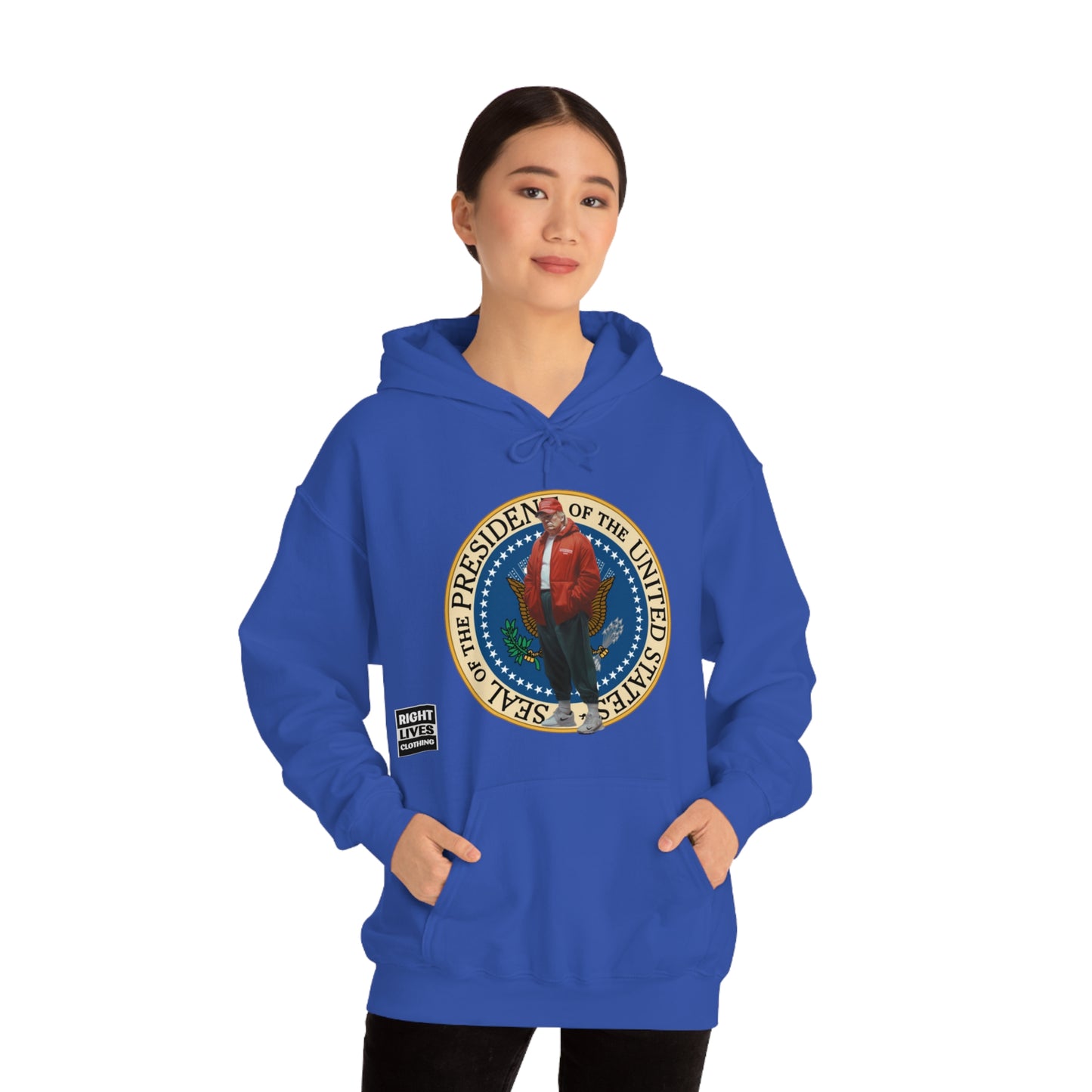 Donald Trump Street Pressy Seal Heavy Blend™ Hoodie