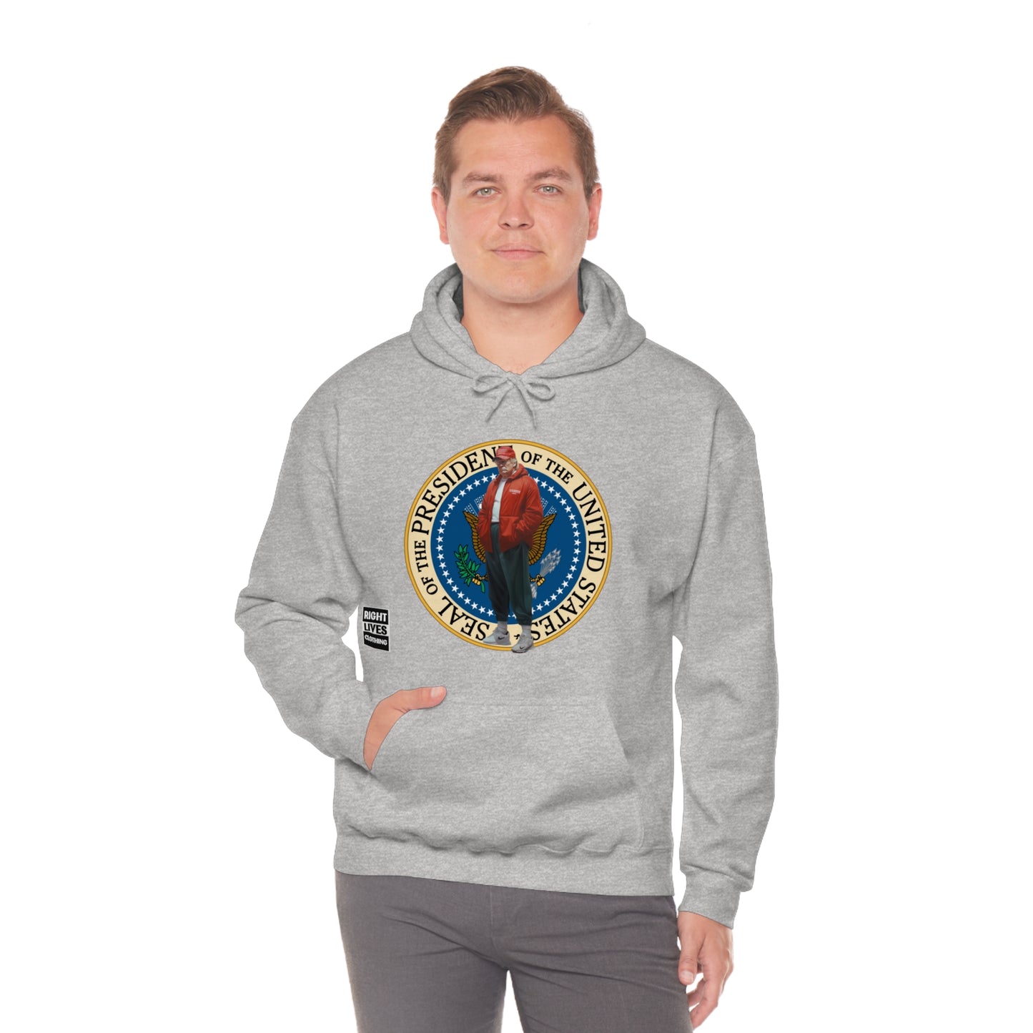 Donald Trump Street Pressy Seal Heavy Blend™ Hoodie