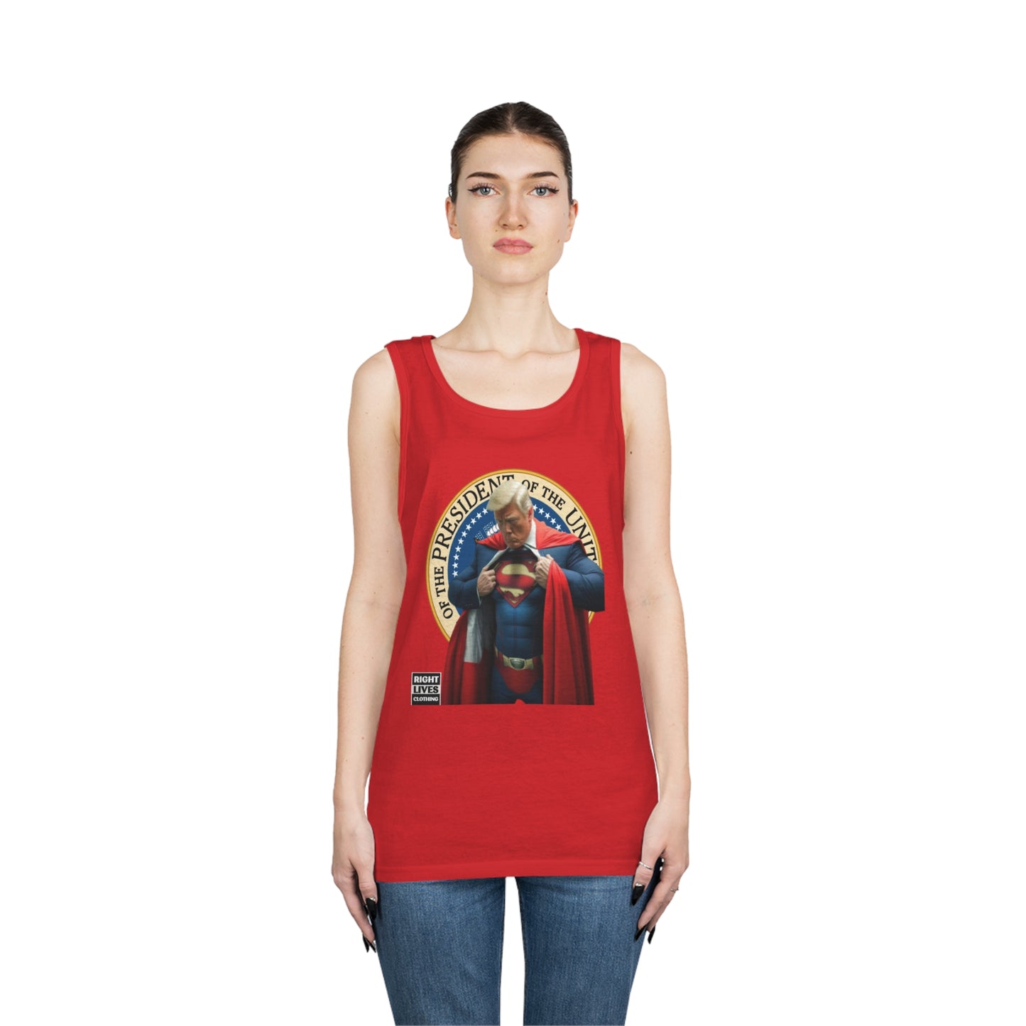Super Donald Trump Pressy Seal Cotton Tank Top