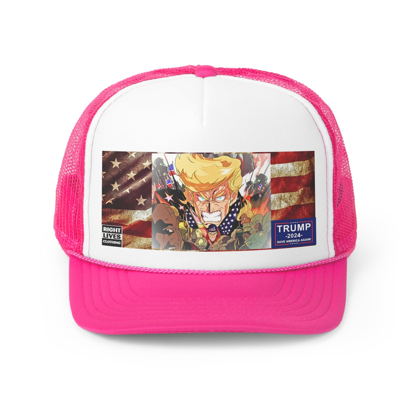 Animated Donald Trump Flag - Trucker Caps