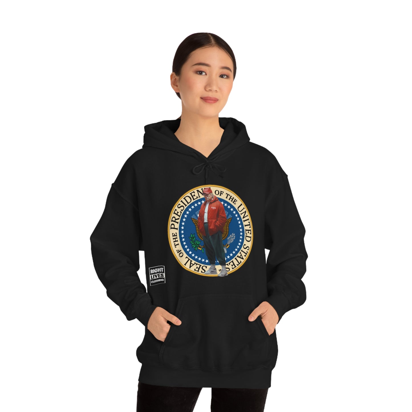 Donald Trump Street Pressy Seal Heavy Blend™ Hoodie