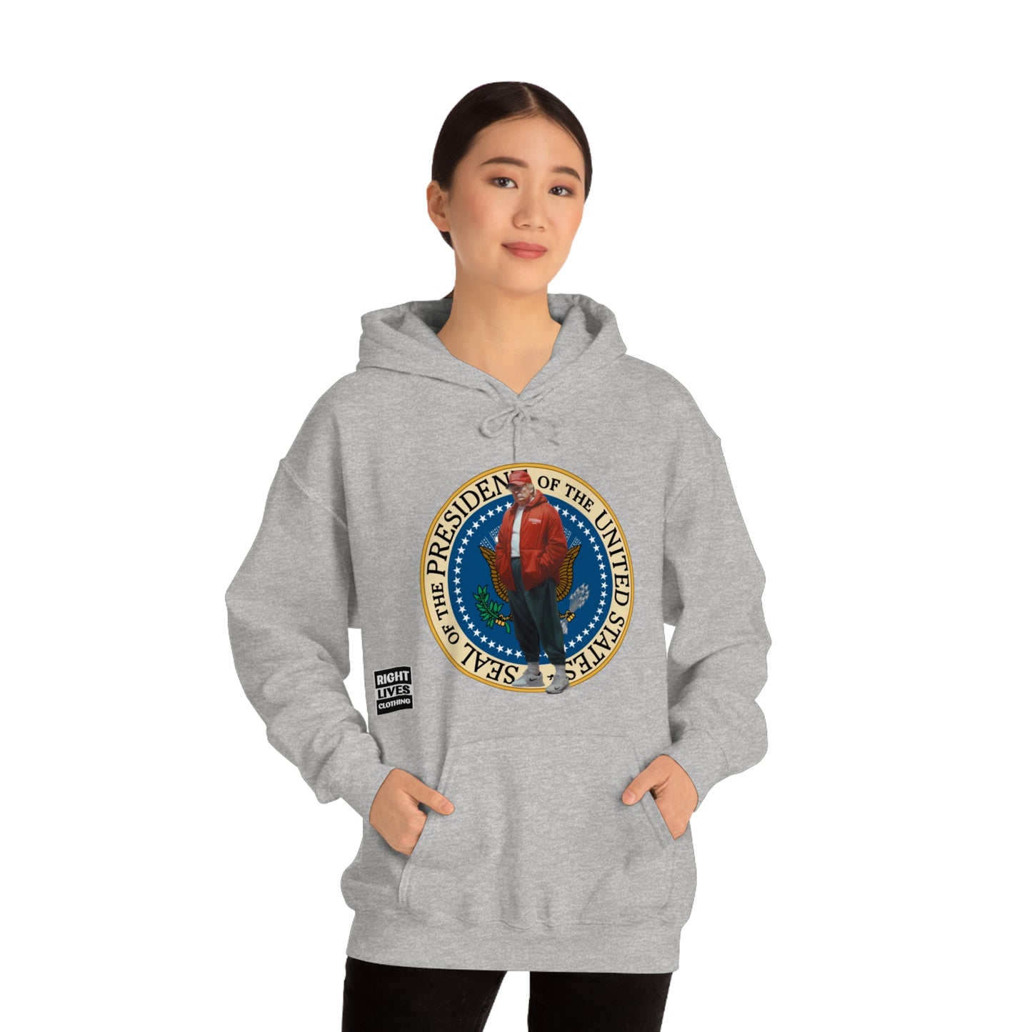 Donald Trump Street Pressy Seal Heavy Blend™ Hoodie
