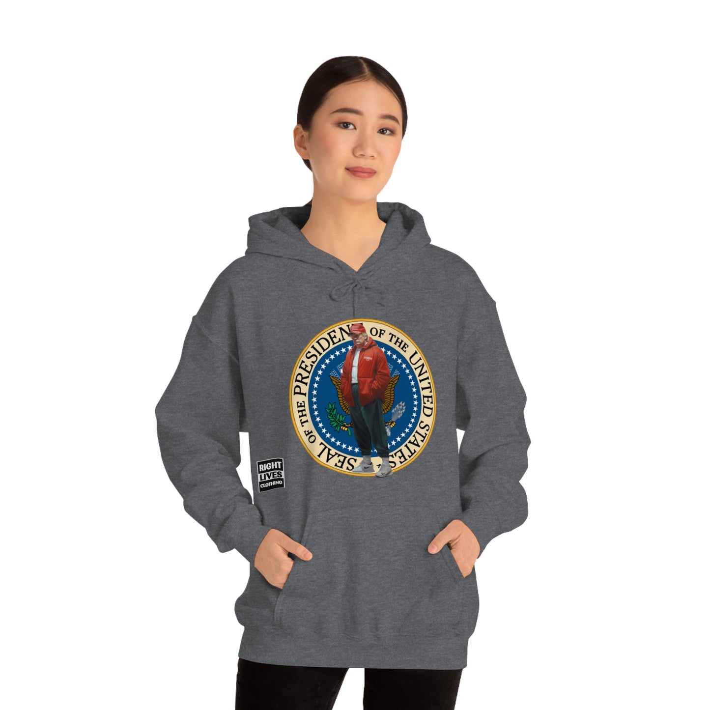 Donald Trump Street Pressy Seal Heavy Blend™ Hoodie