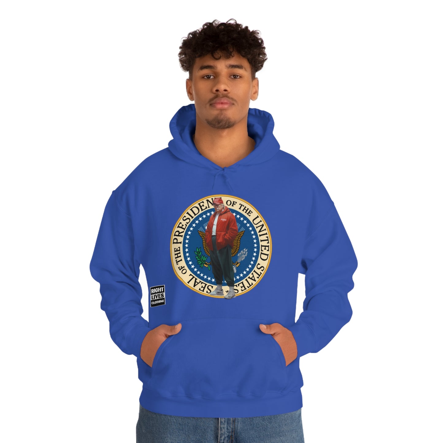 Donald Trump Street Pressy Seal Heavy Blend™ Hoodie