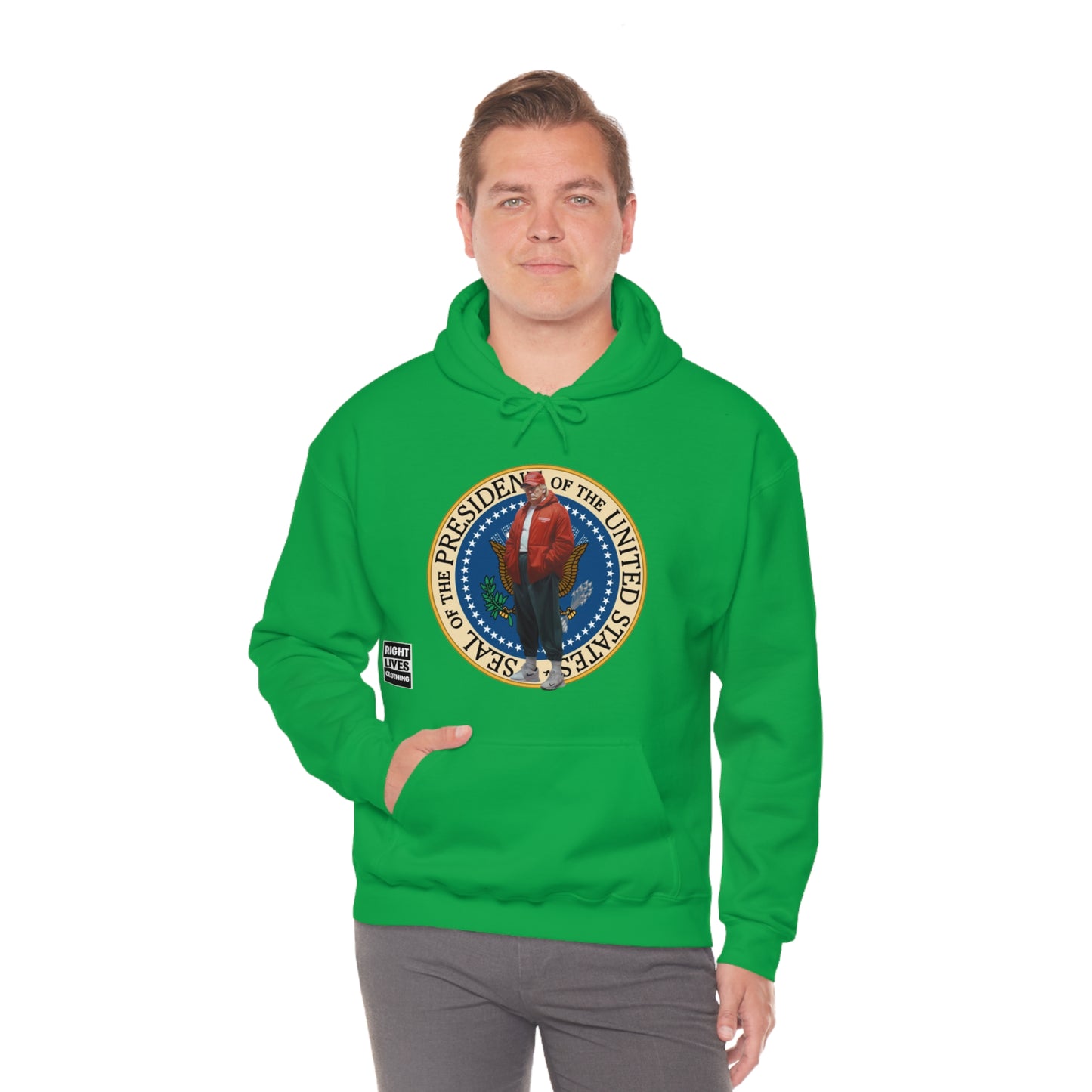 Donald Trump Street Pressy Seal Heavy Blend™ Hoodie