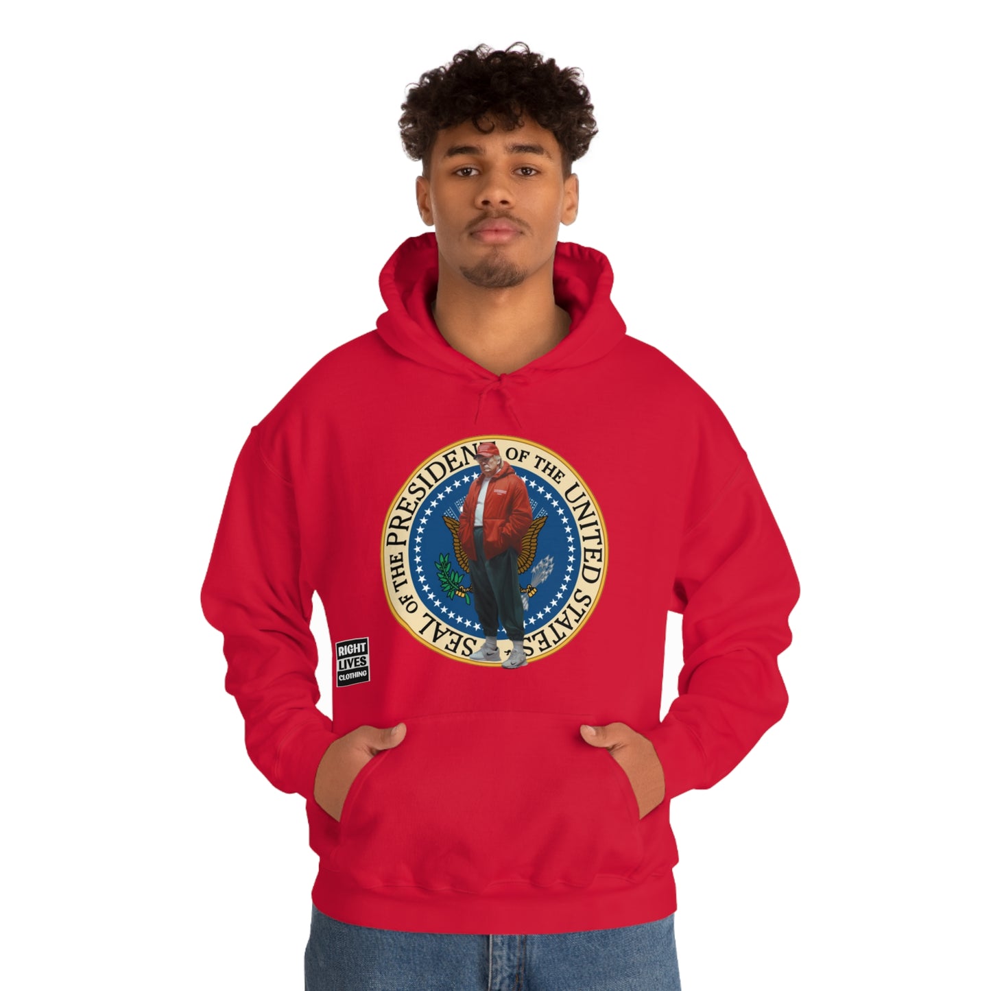 Donald Trump Street Pressy Seal Heavy Blend™ Hoodie