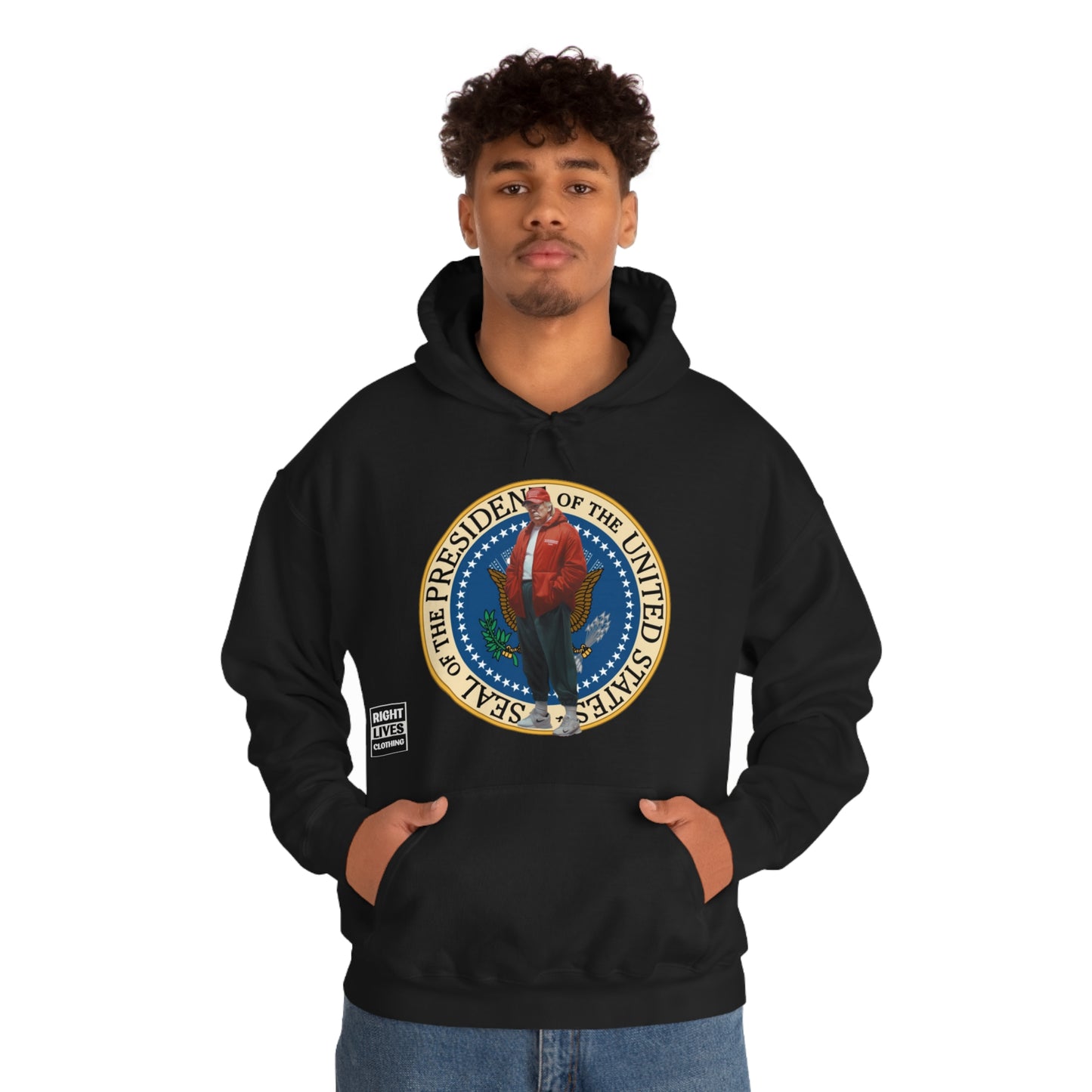 Donald Trump Street Pressy Seal Heavy Blend™ Hoodie
