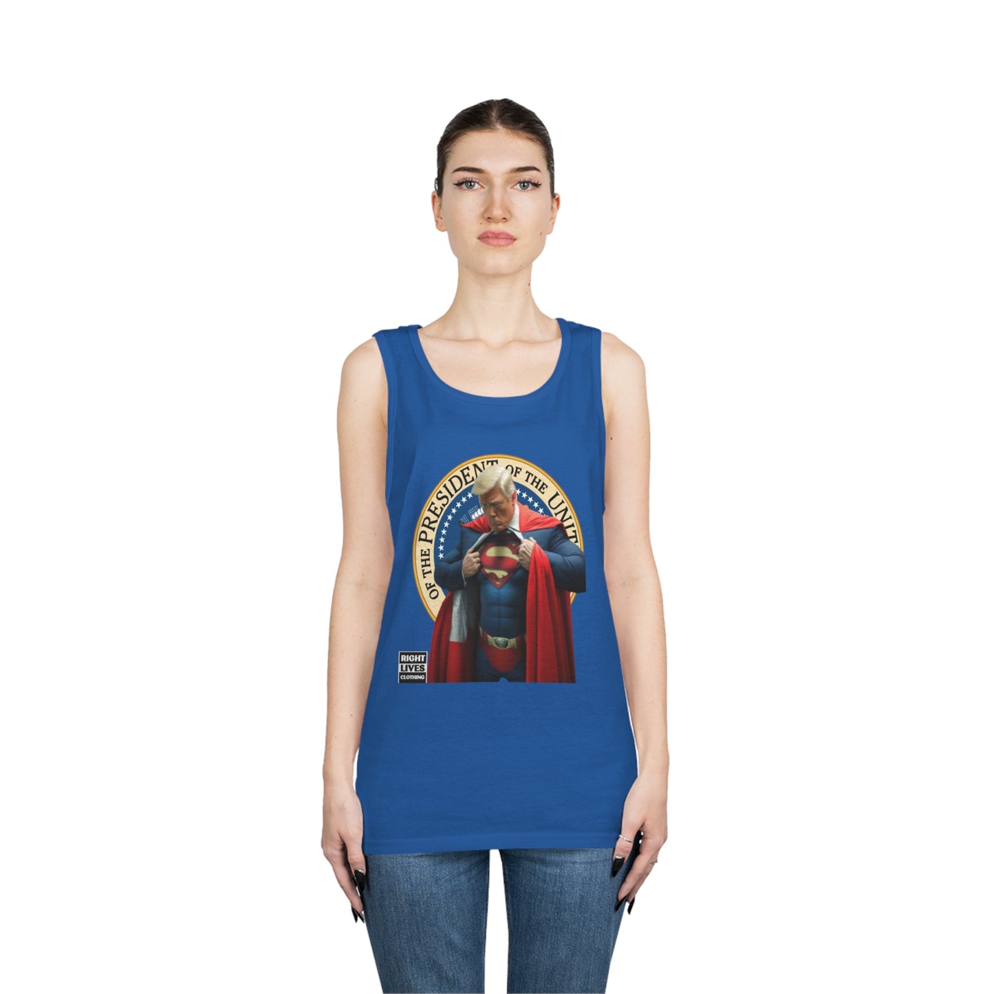 Super Donald Trump Pressy Seal Cotton Tank Top