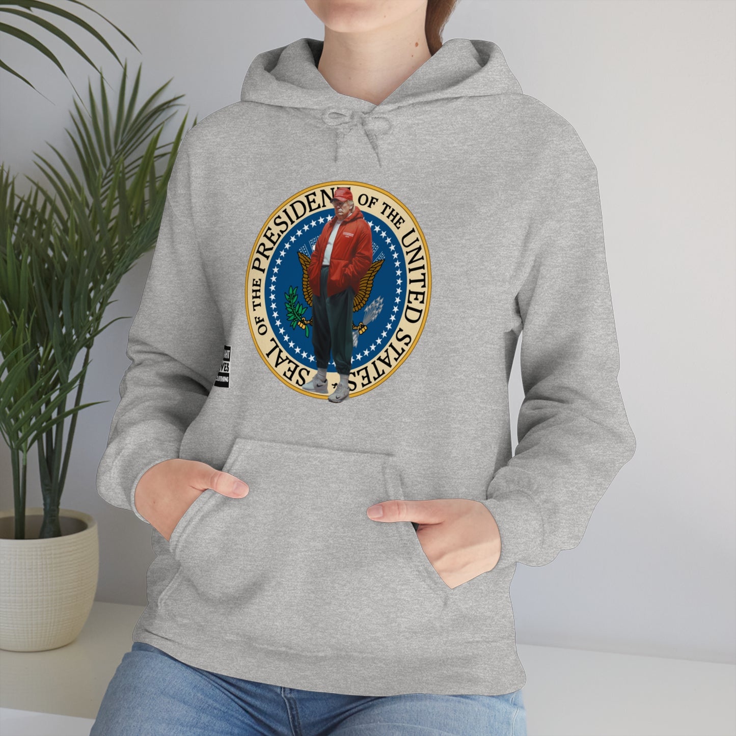 Donald Trump Street Pressy Seal Heavy Blend™ Hoodie