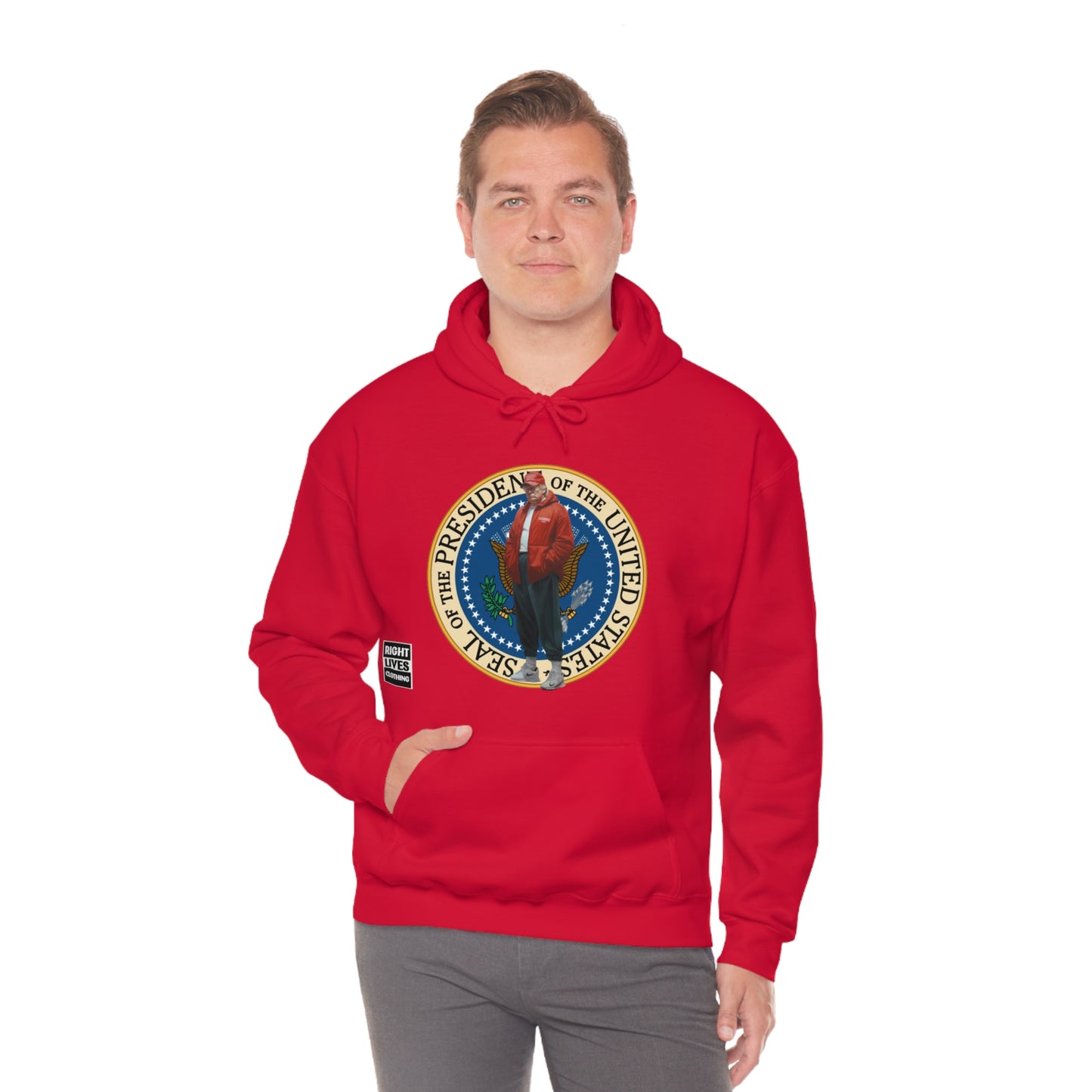 Donald Trump Street Pressy Seal Heavy Blend™ Hoodie