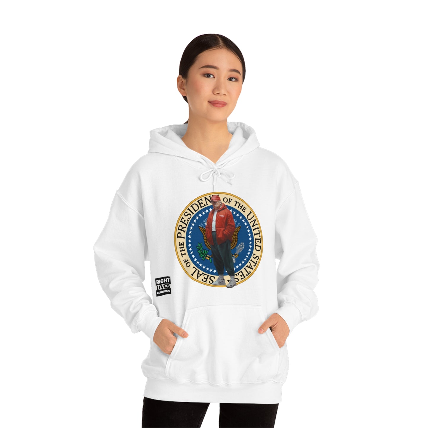 Donald Trump Street Pressy Seal Heavy Blend™ Hoodie