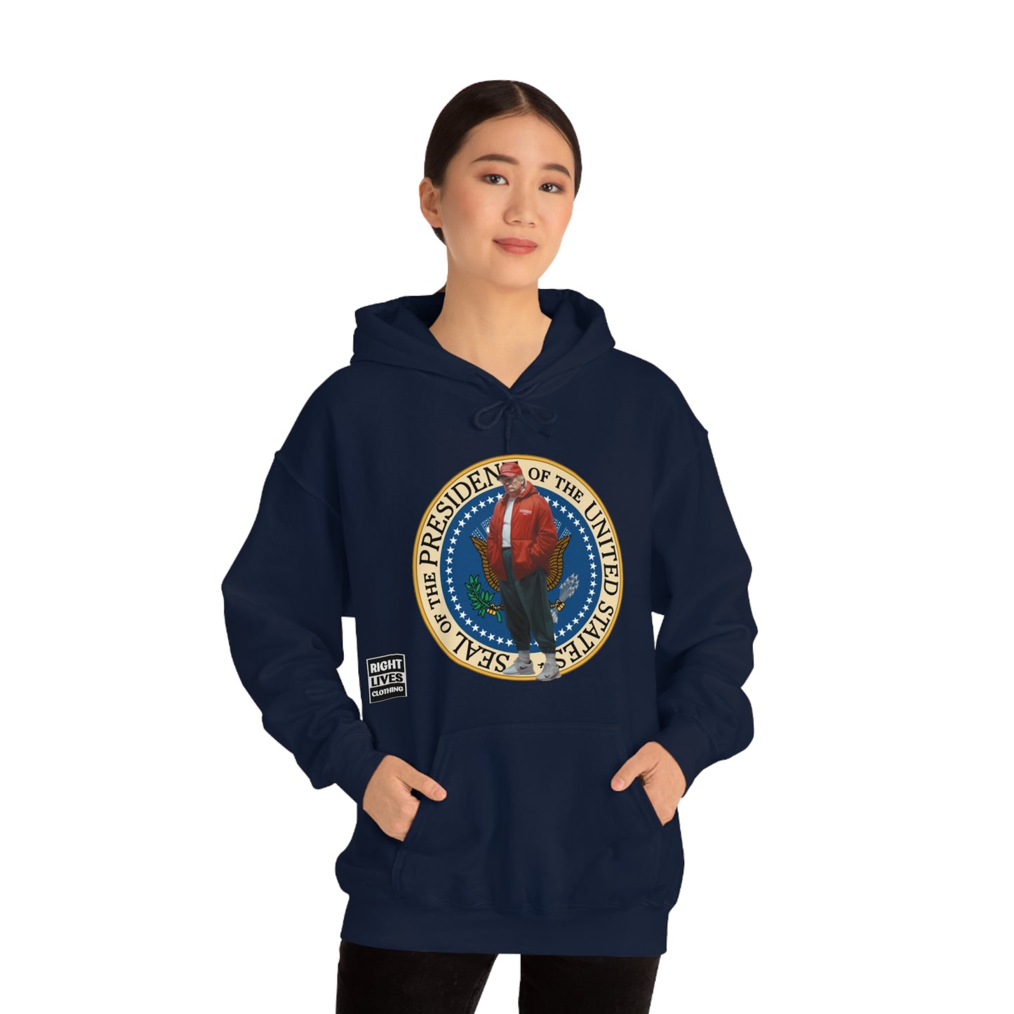 Donald Trump Street Pressy Seal Heavy Blend™ Hoodie