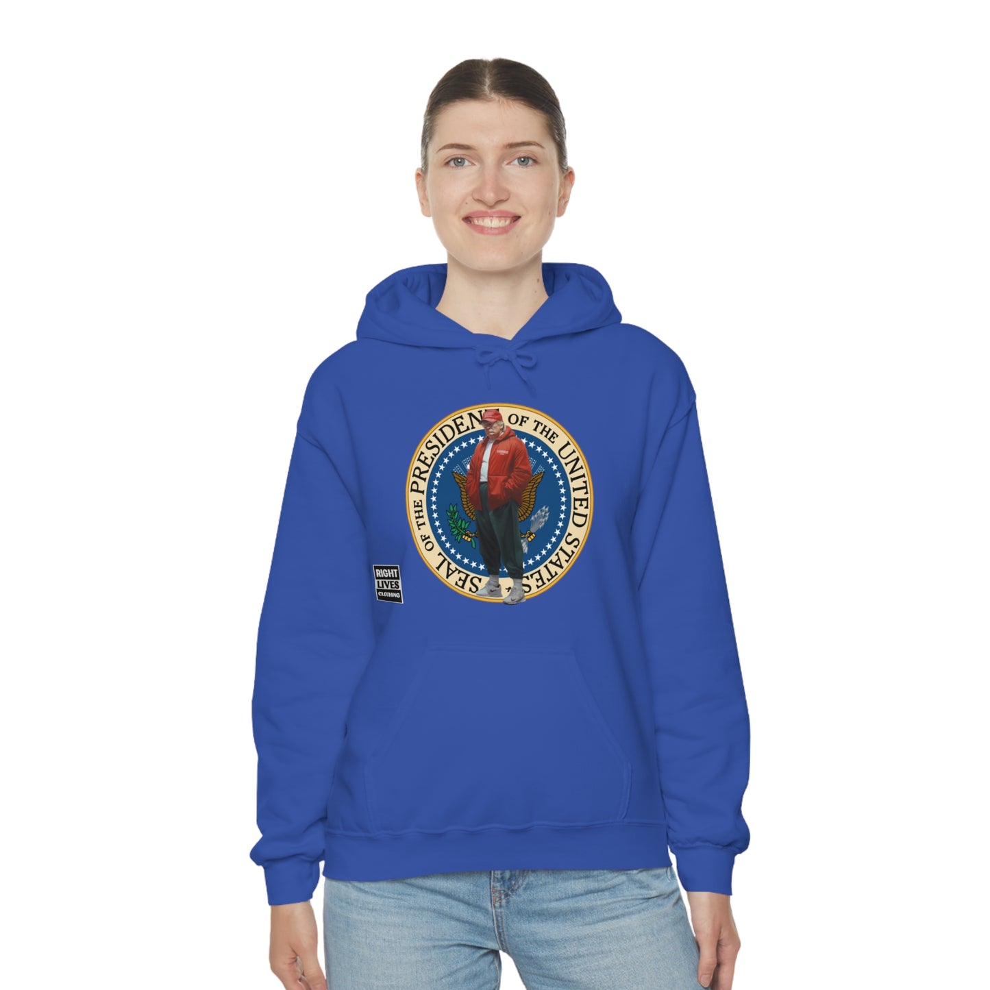 Donald Trump Street Pressy Seal Heavy Blend™ Hoodie