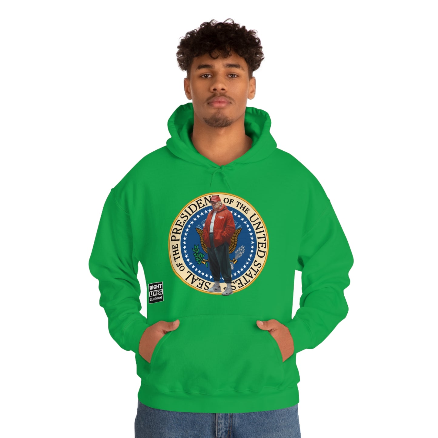 Donald Trump Street Pressy Seal Heavy Blend™ Hoodie