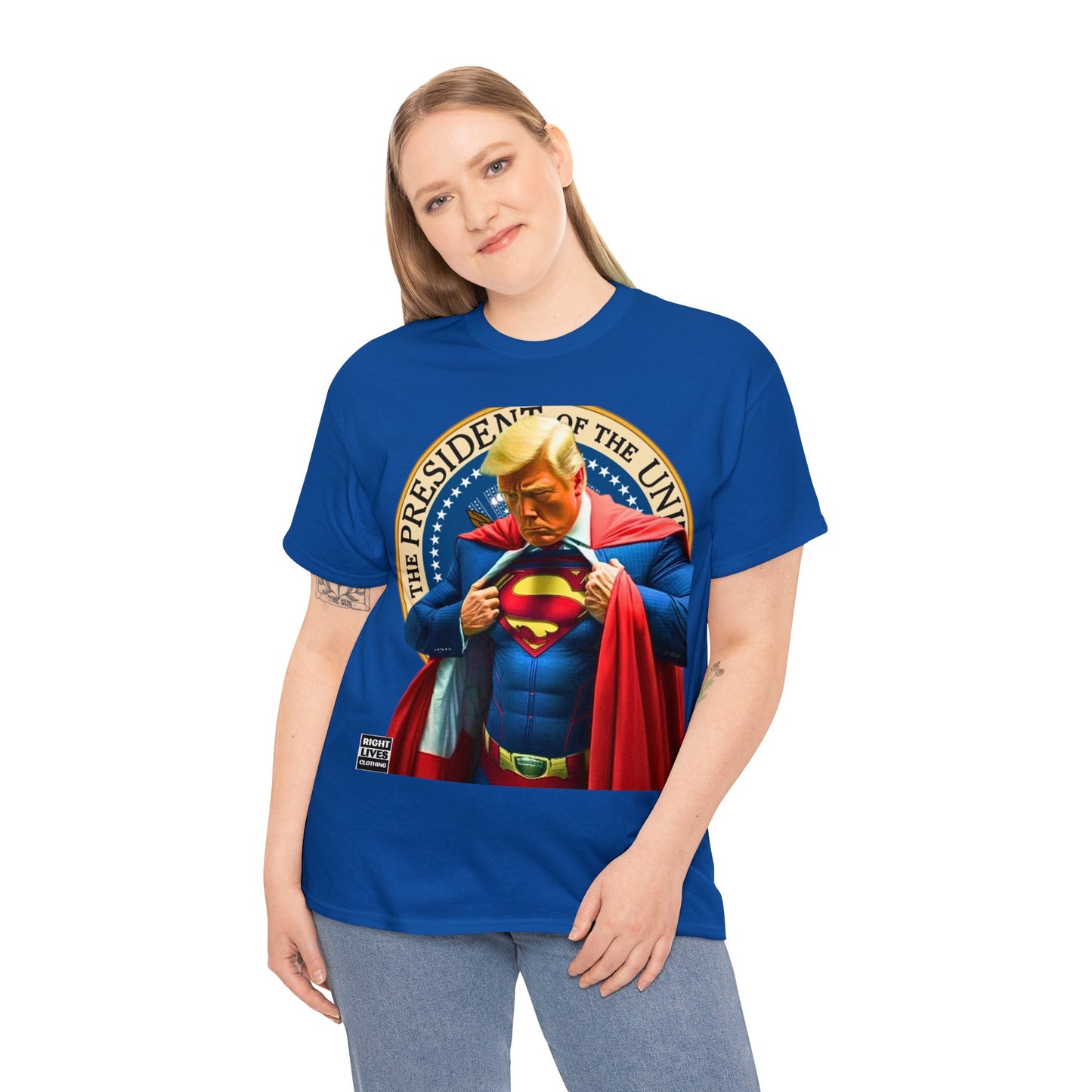 Super Donald Trump Pres Seal - Unisex Heavy Cotton Tee