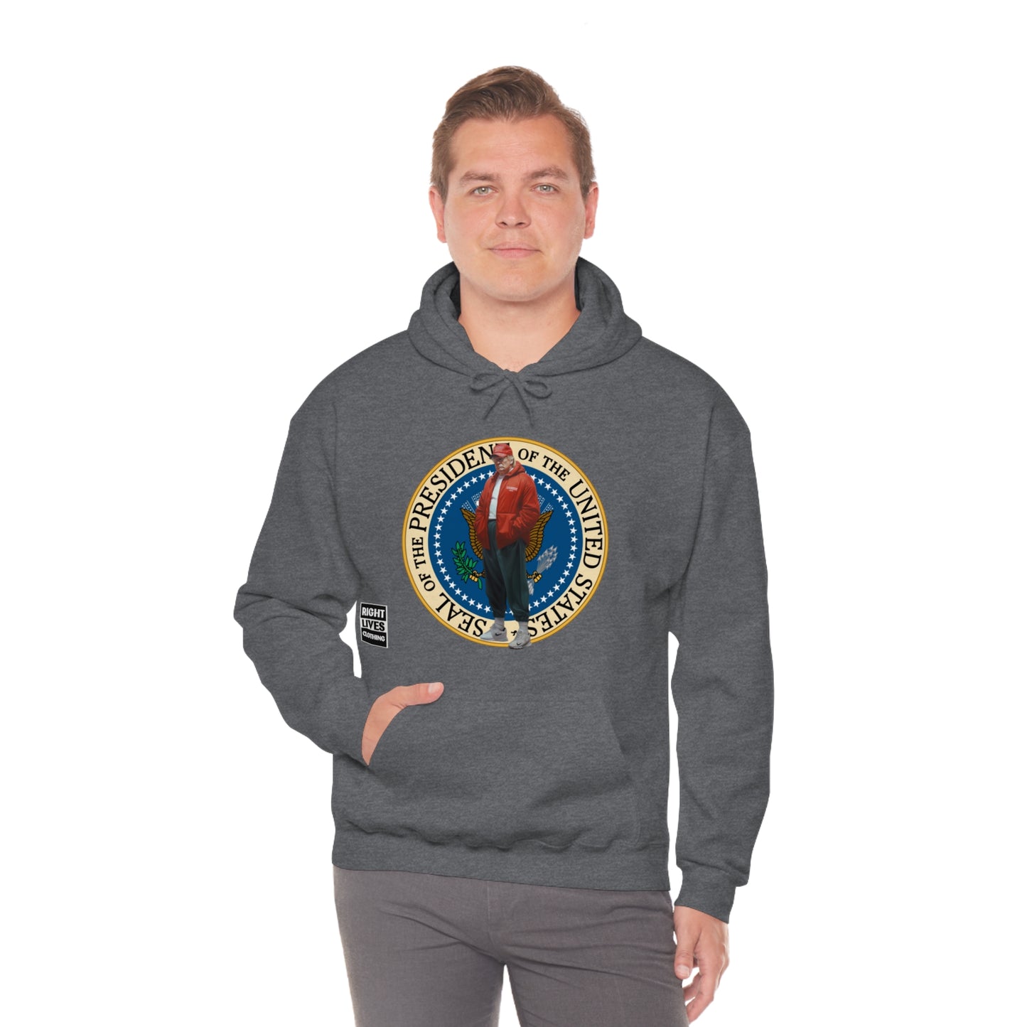 Donald Trump Street Pressy Seal Heavy Blend™ Hoodie