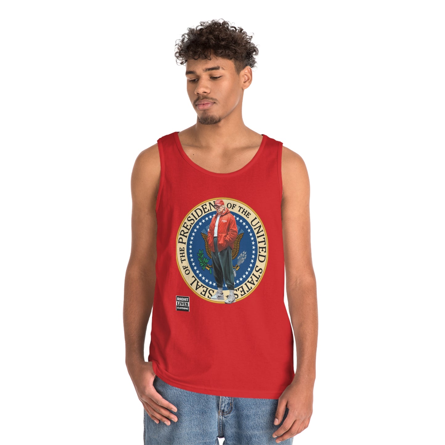 Supreme Donald Trump Pressy Seal Cotton Tank Top