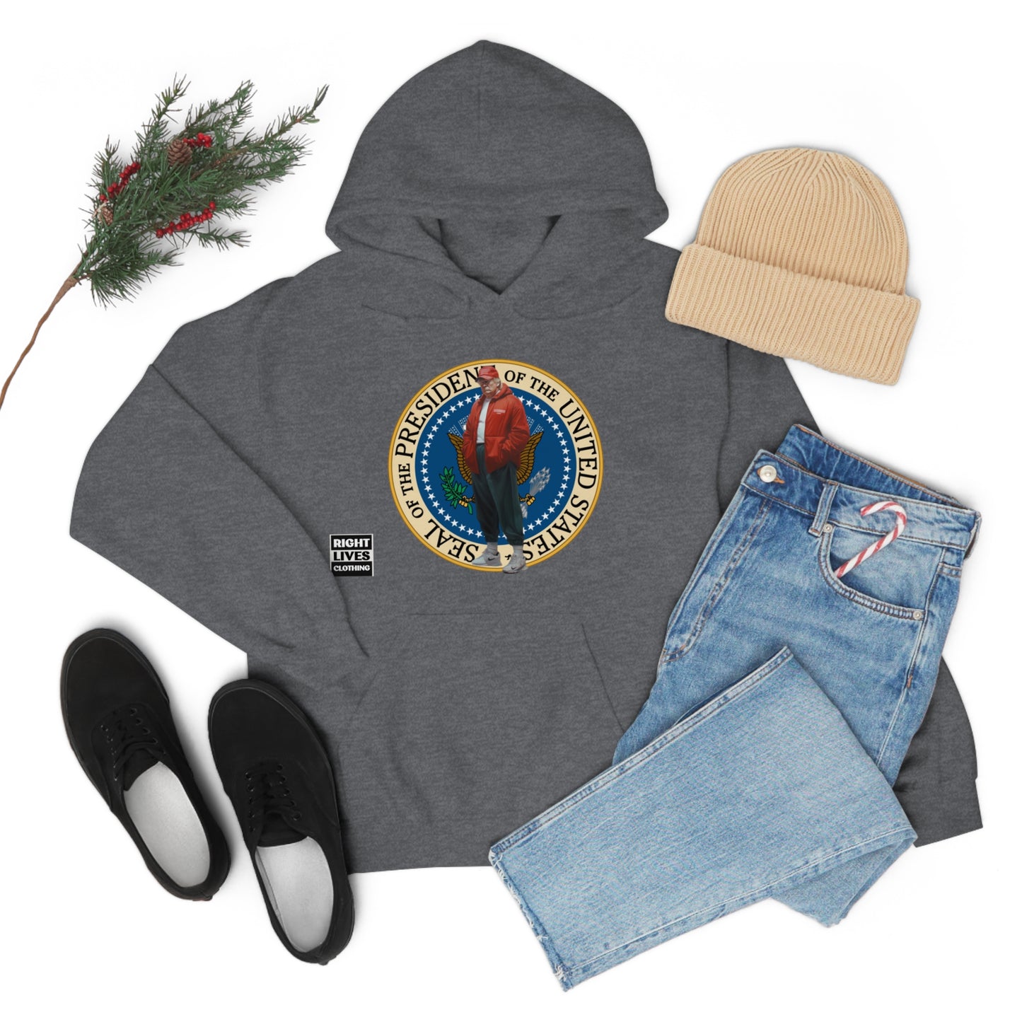 Donald Trump Street Pressy Seal Heavy Blend™ Hoodie