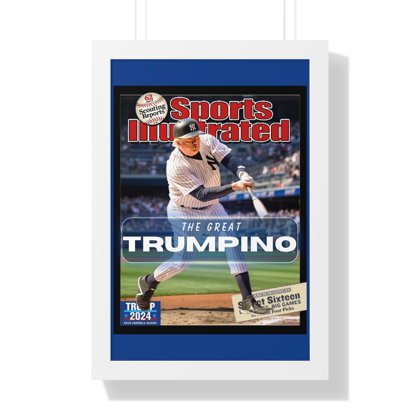 Donald Trump HomeRun Framed Vertical Poster
