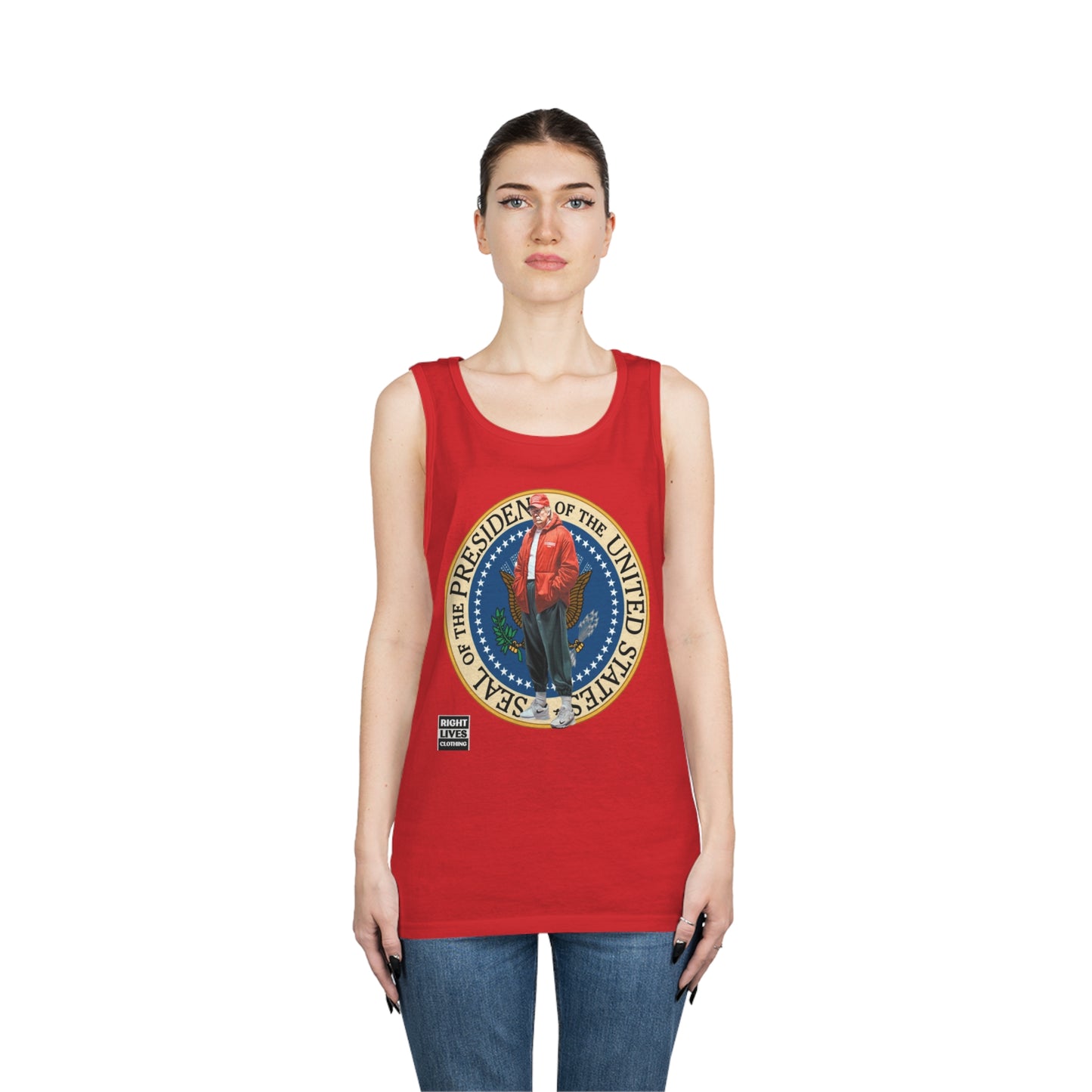 Supreme Donald Trump Pressy Seal Cotton Tank Top