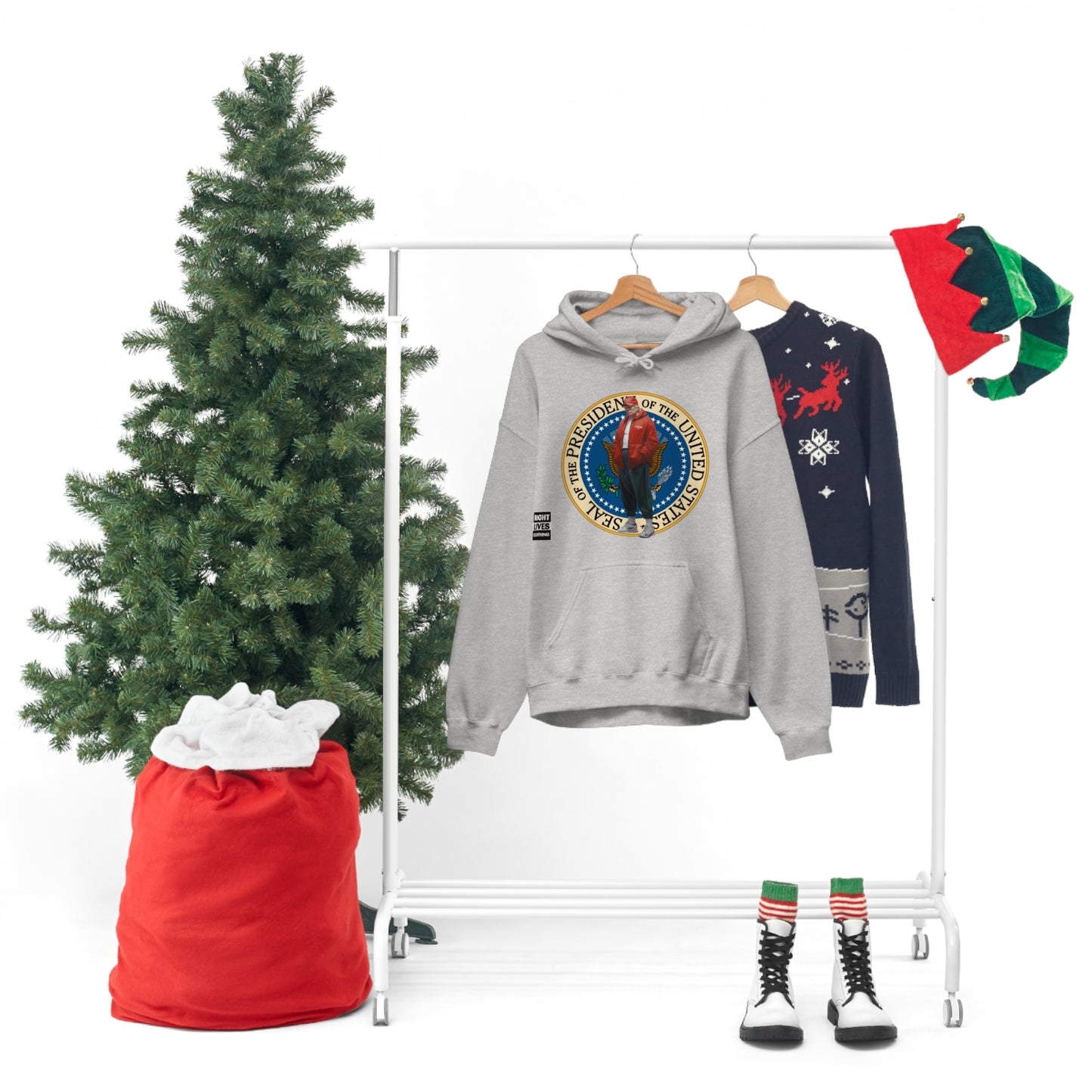 Donald Trump Street Pressy Seal Heavy Blend™ Hoodie