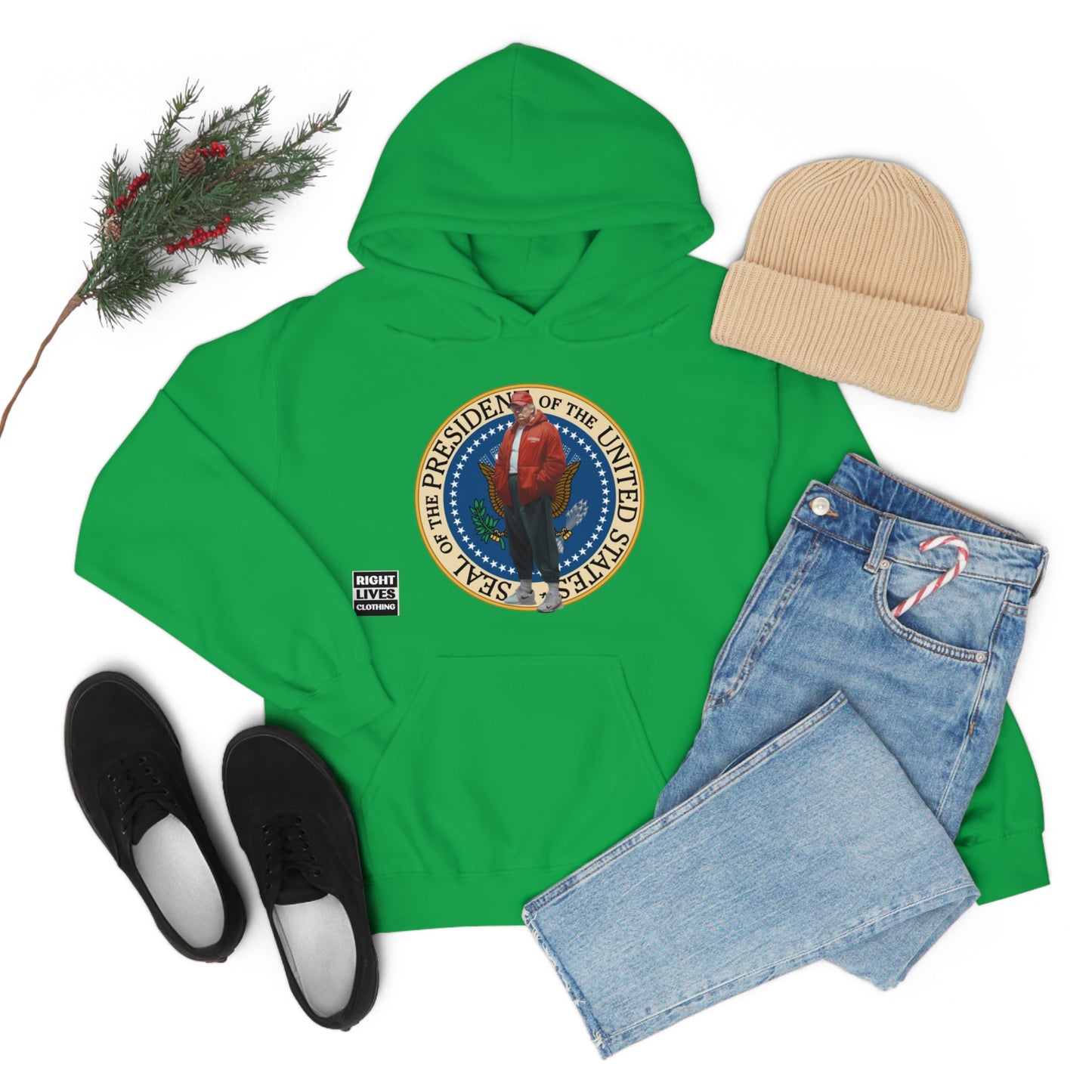Donald Trump Street Pressy Seal Heavy Blend™ Hoodie