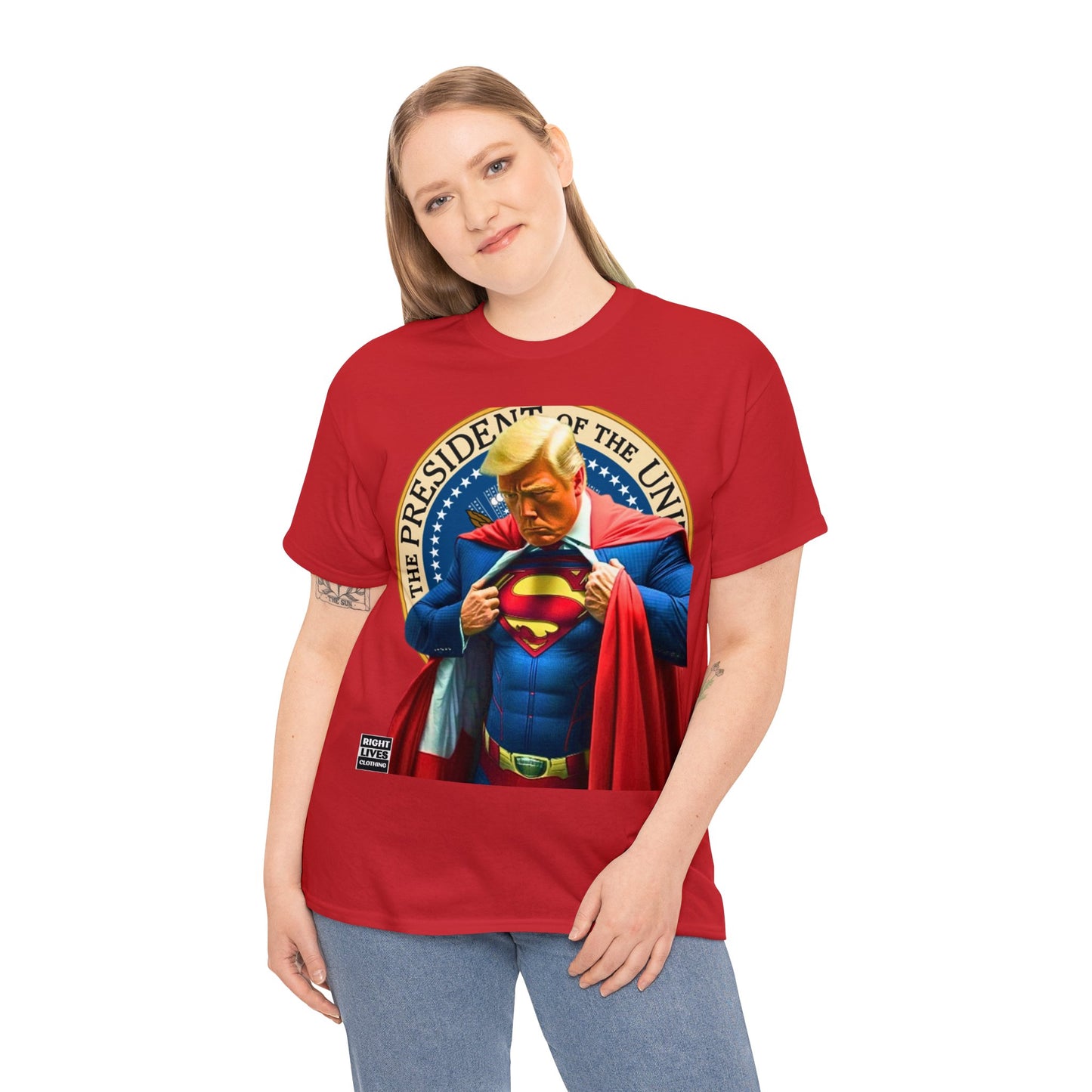 Super Donald Trump Pres Seal - Unisex Heavy Cotton Tee