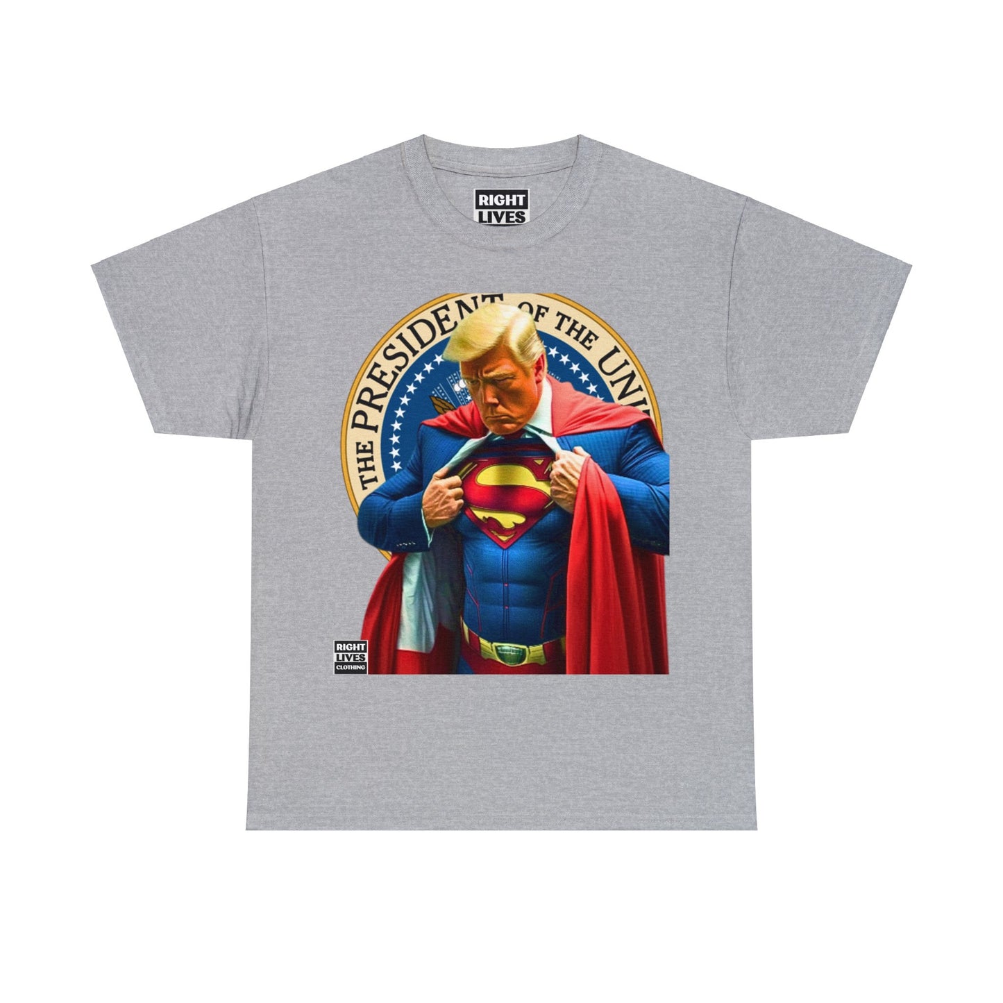 Super Donald Trump Pres Seal - Unisex Heavy Cotton Tee