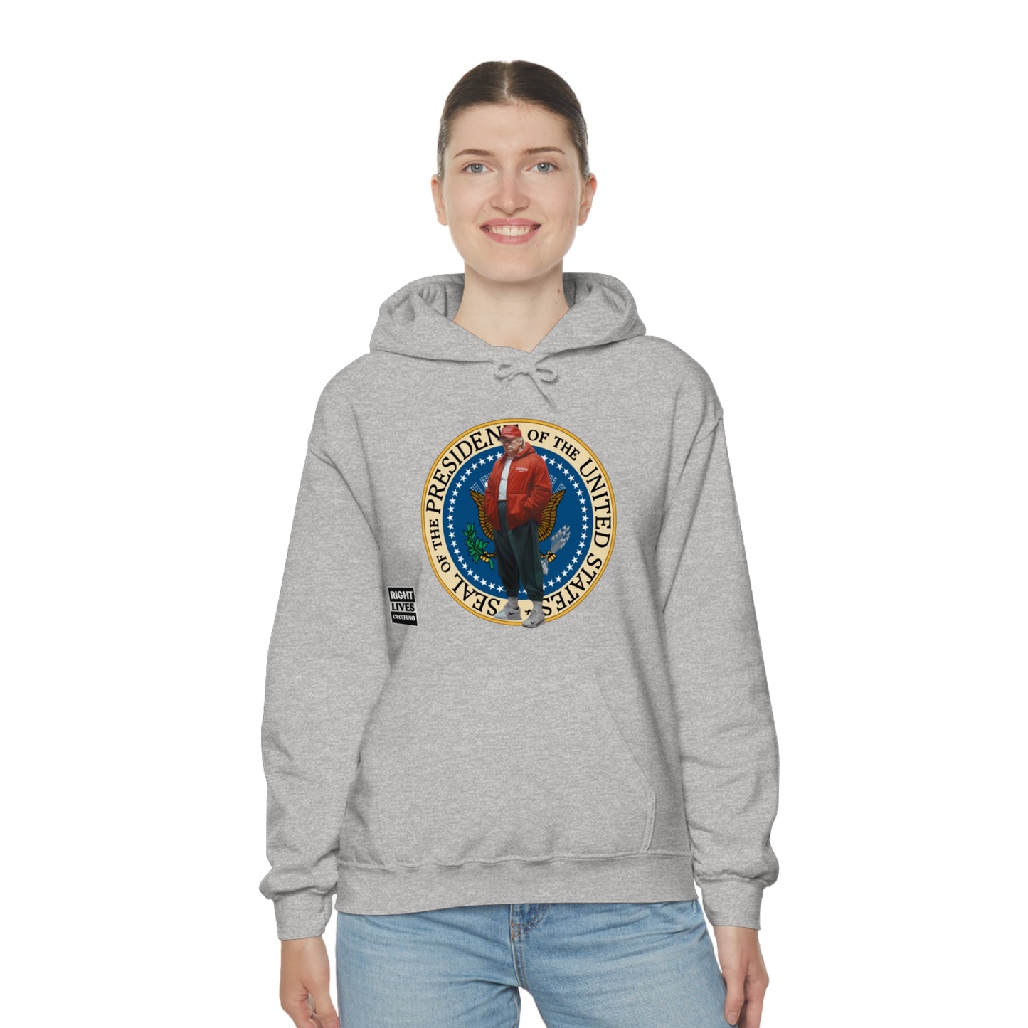 Donald Trump Street Pressy Seal Heavy Blend™ Hoodie