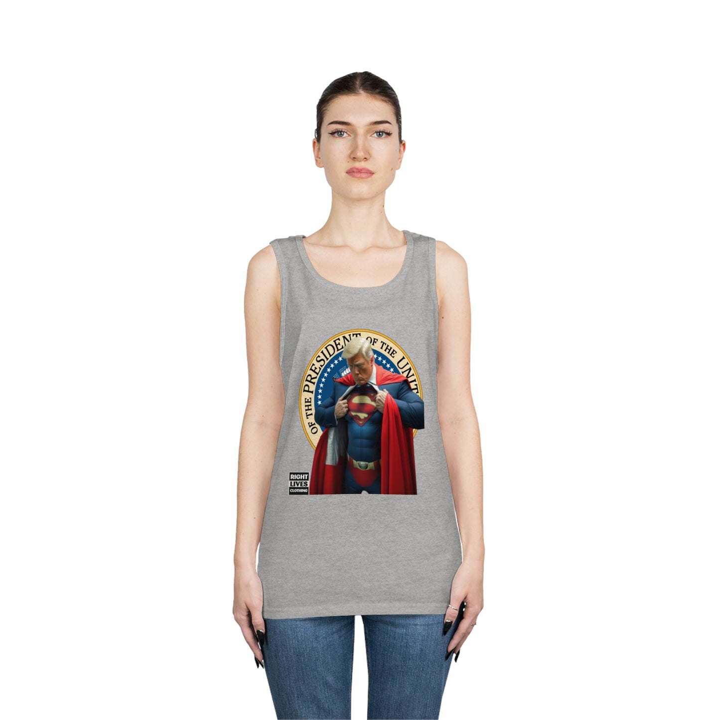 Super Donald Trump Pressy Seal Cotton Tank Top
