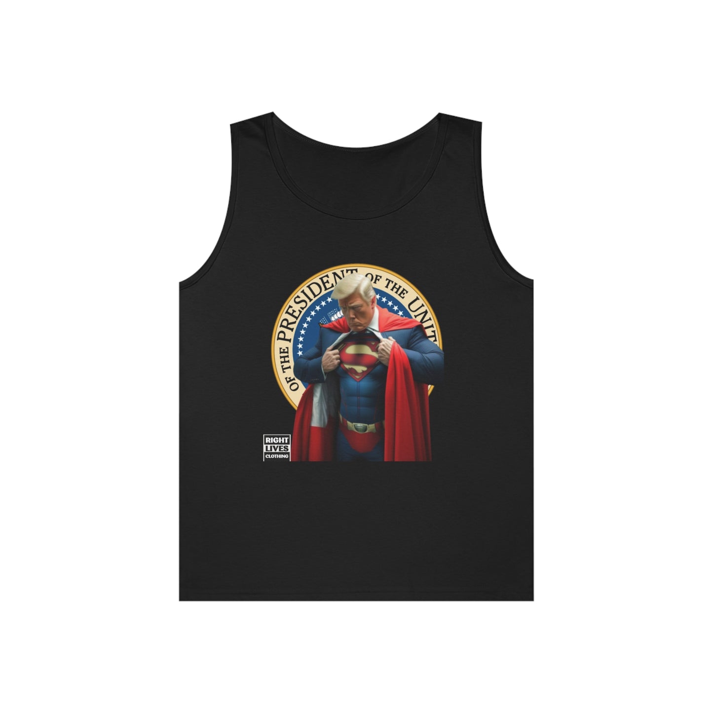 Super Donald Trump Pressy Seal Cotton Tank Top
