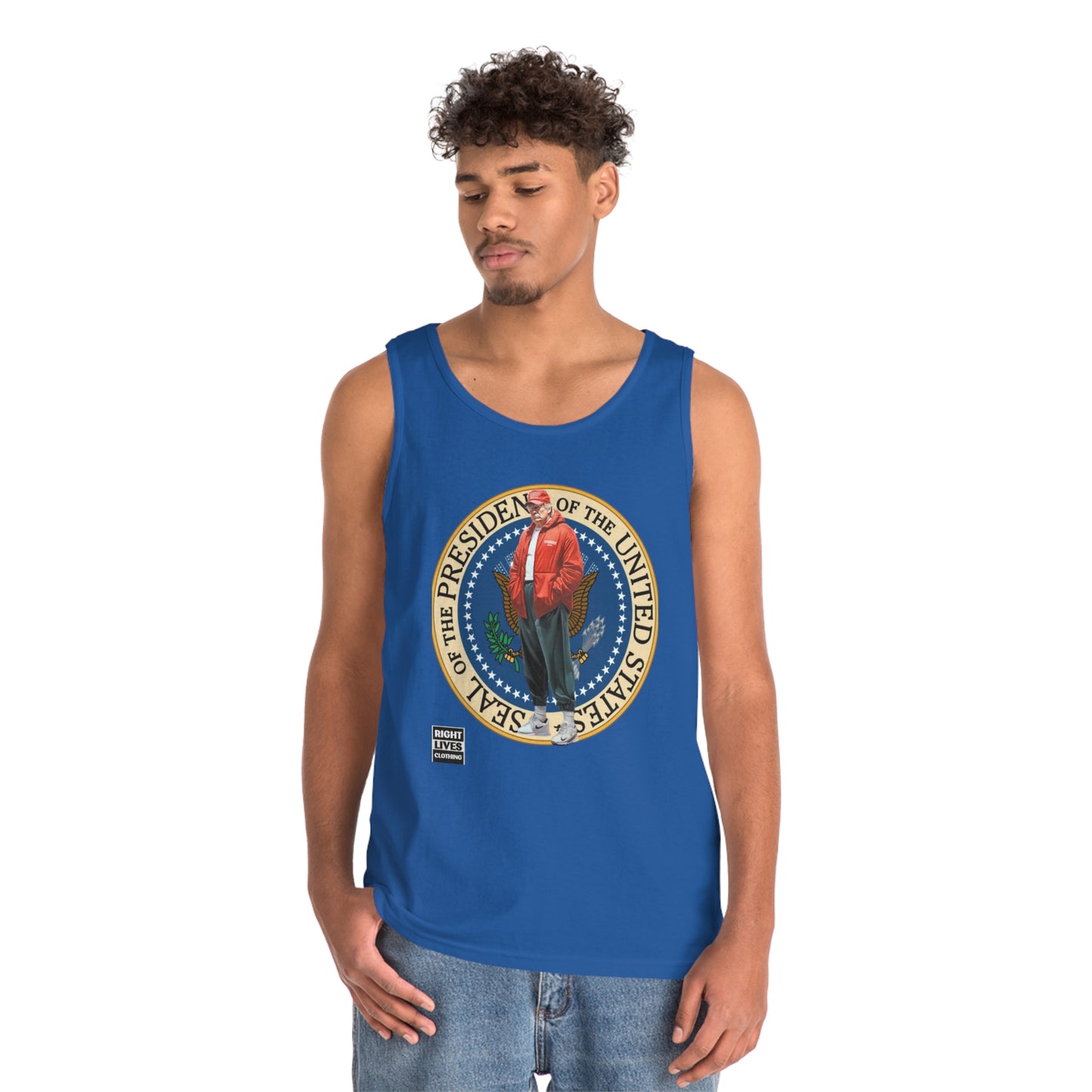 Supreme Donald Trump Pressy Seal Cotton Tank Top