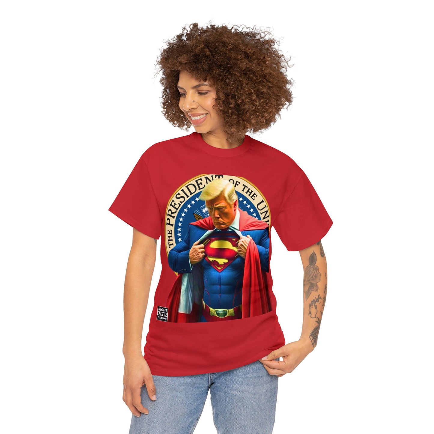 Super Donald Trump Pres Seal - Unisex Heavy Cotton Tee