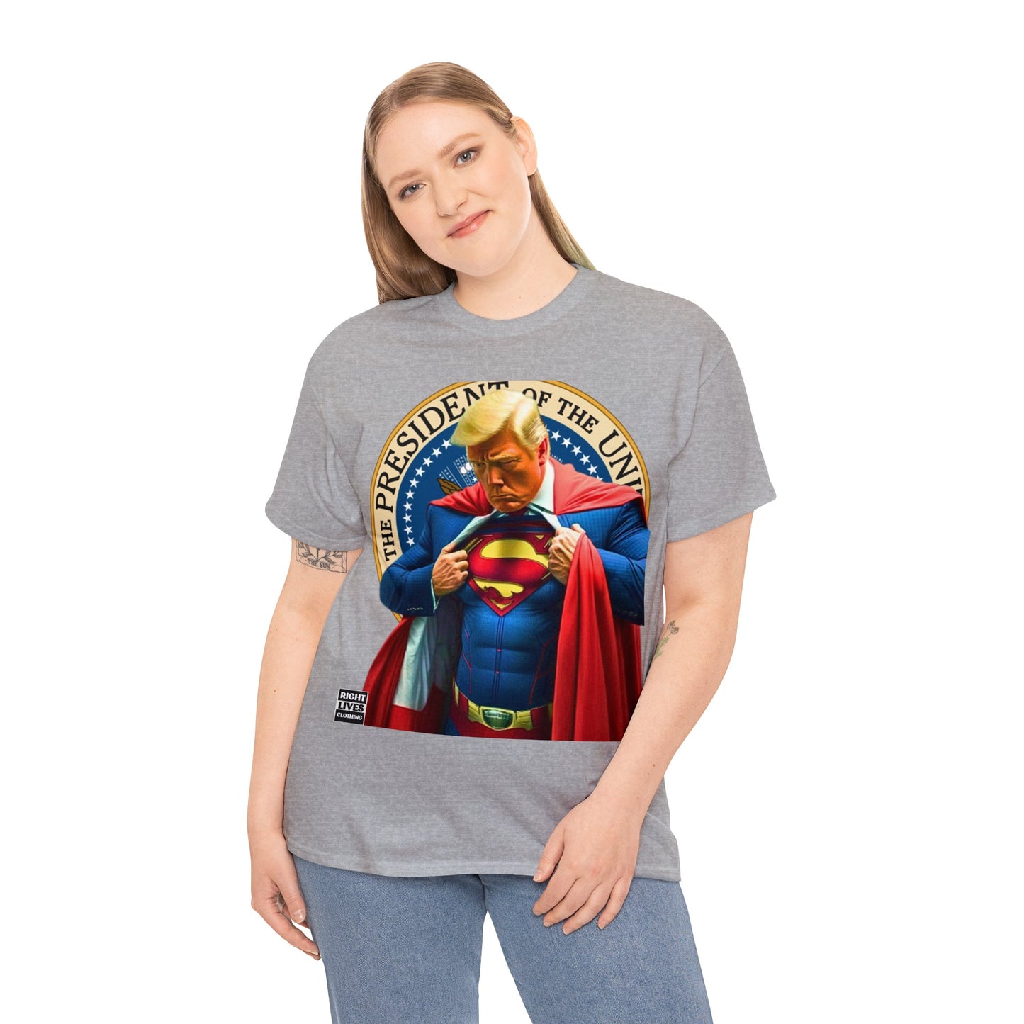 Super Donald Trump Pres Seal - Unisex Heavy Cotton Tee