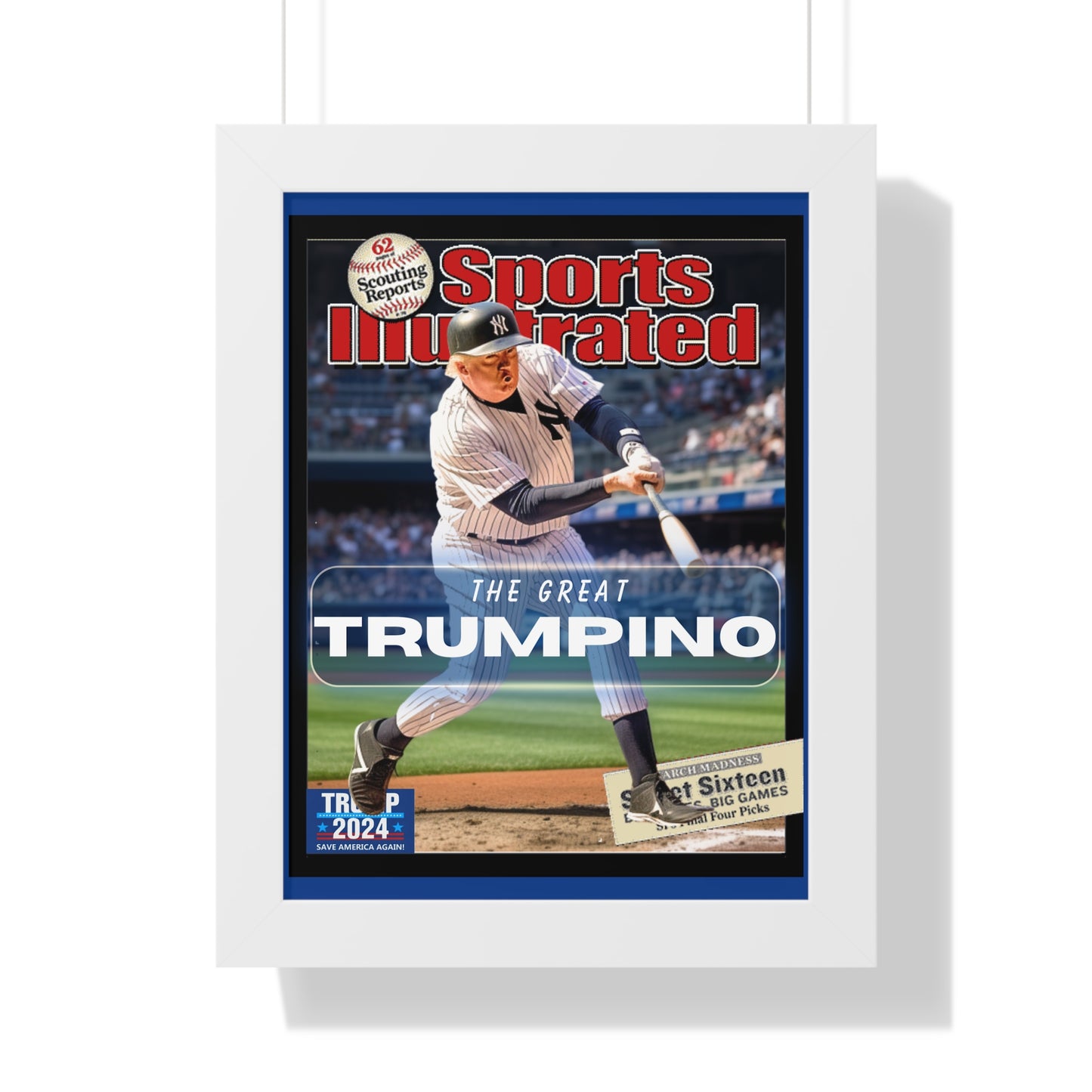 Donald Trump HomeRun Framed Vertical Poster