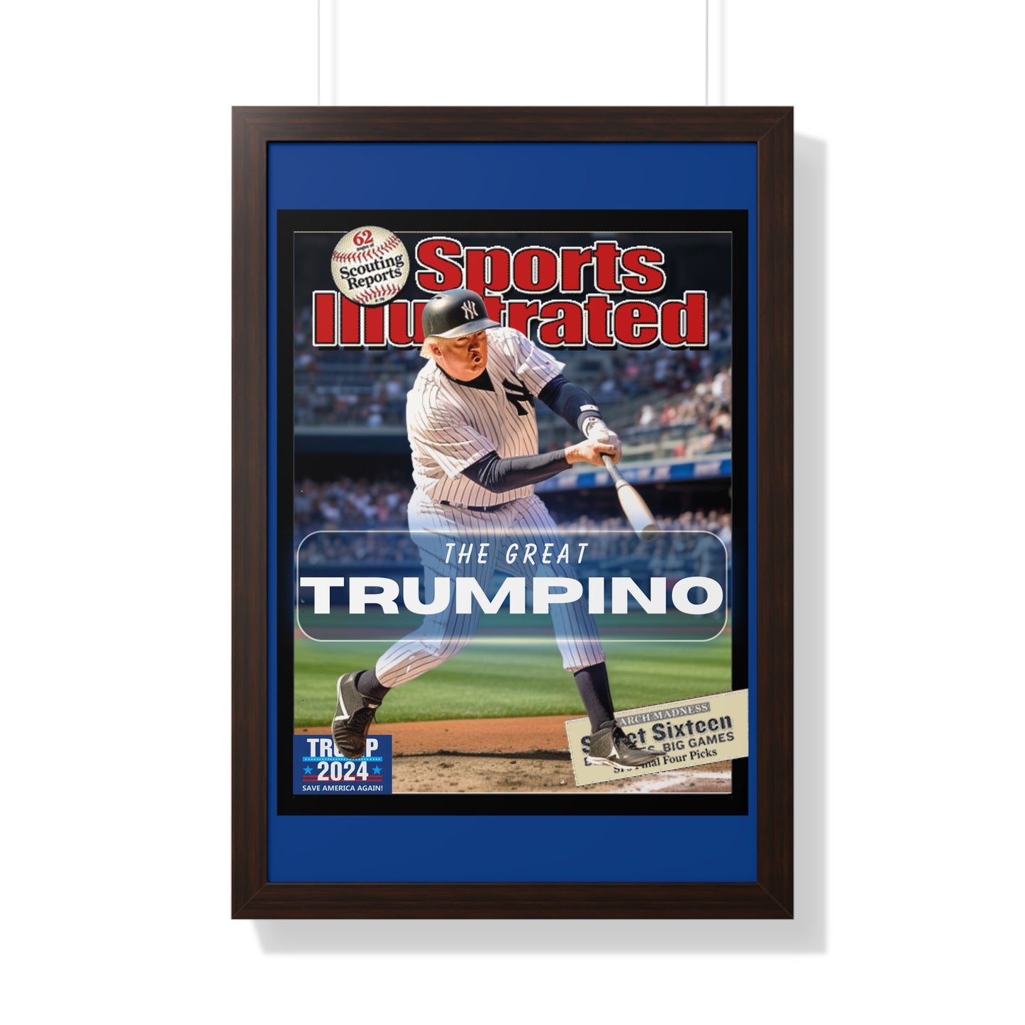 Donald Trump HomeRun Framed Vertical Poster